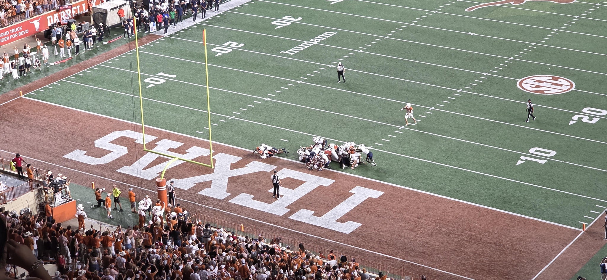 Real Fan View taken from Section 113 at Darrell K Royal - Texas Memorial Stadium by Theresa M