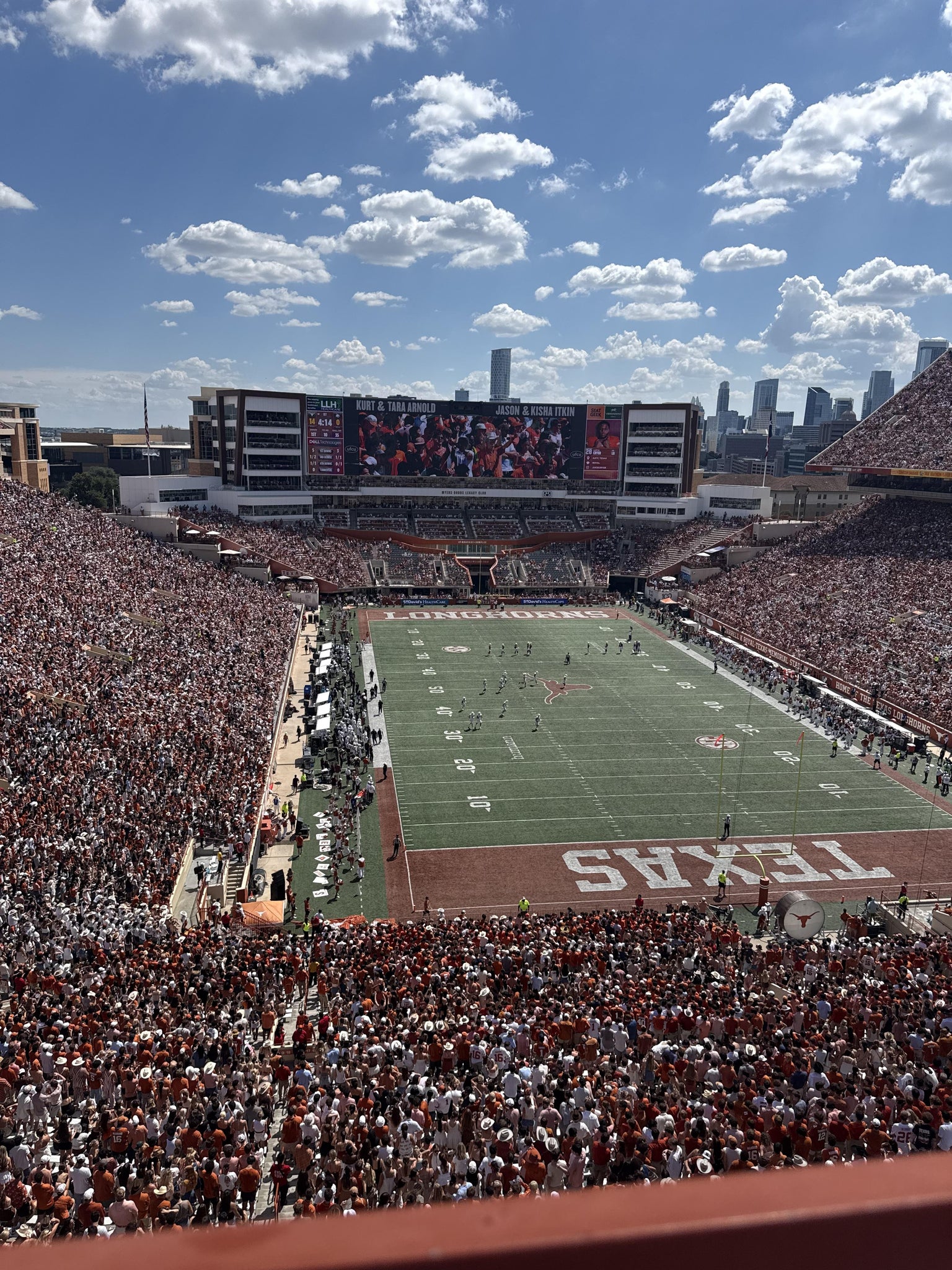 Real Fan View taken from Section 117 at Darrell K Royal - Texas Memorial Stadium by Daniel P
