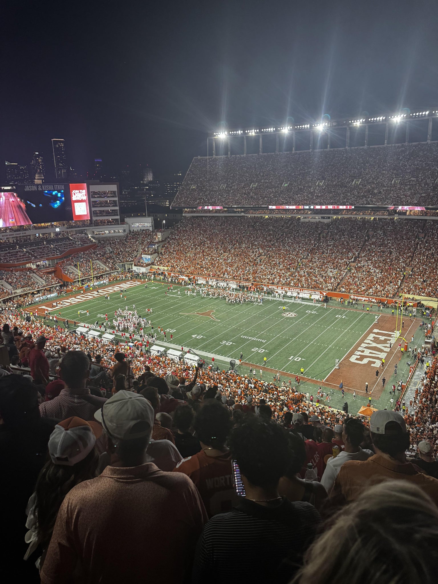 Real Fan View taken from Section 124 at Darrell K Royal - Texas Memorial Stadium by Dana F