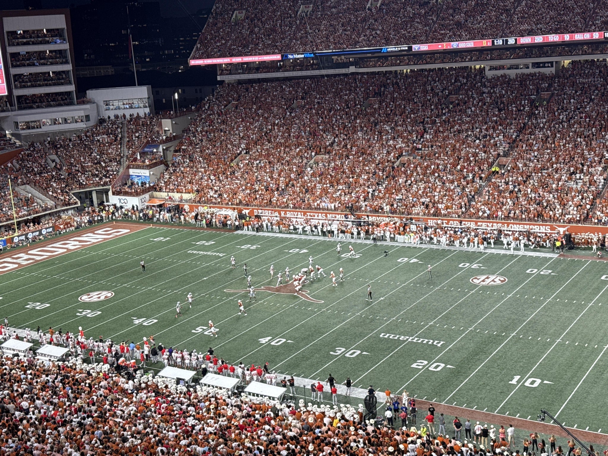 Real Fan View taken from Section 125 at Darrell K Royal - Texas Memorial Stadium by Scott D