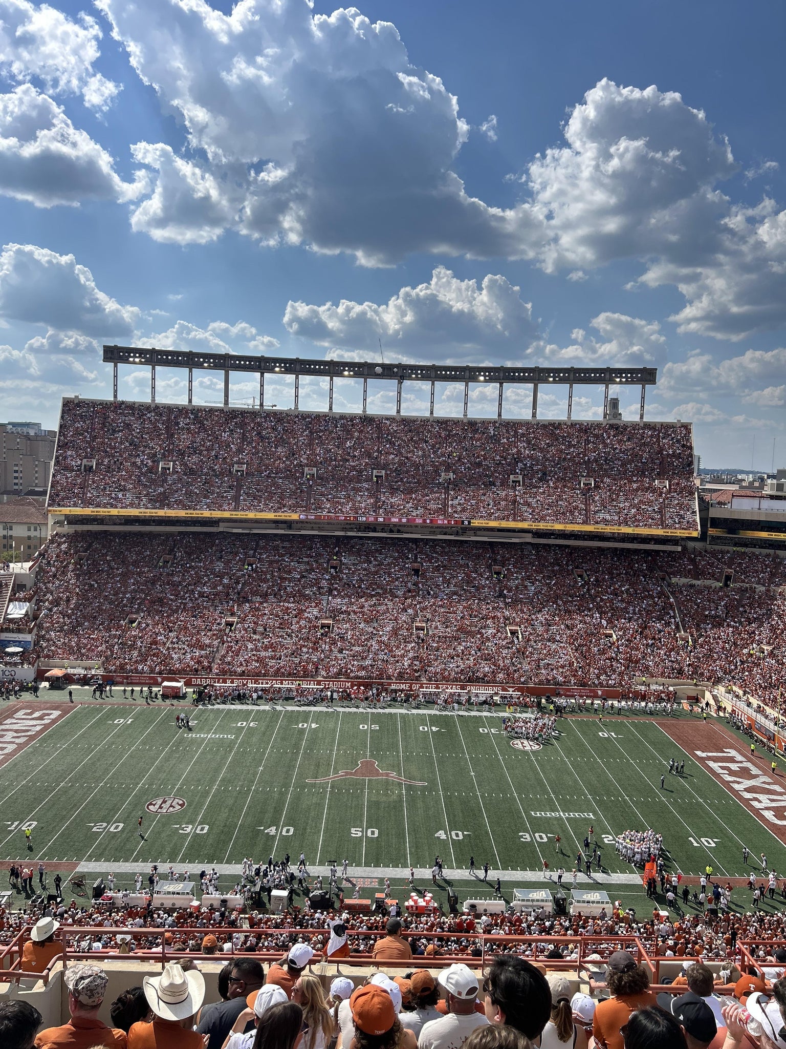 Real Fan View taken from Section 128 at Darrell K Royal - Texas Memorial Stadium by Connor S
