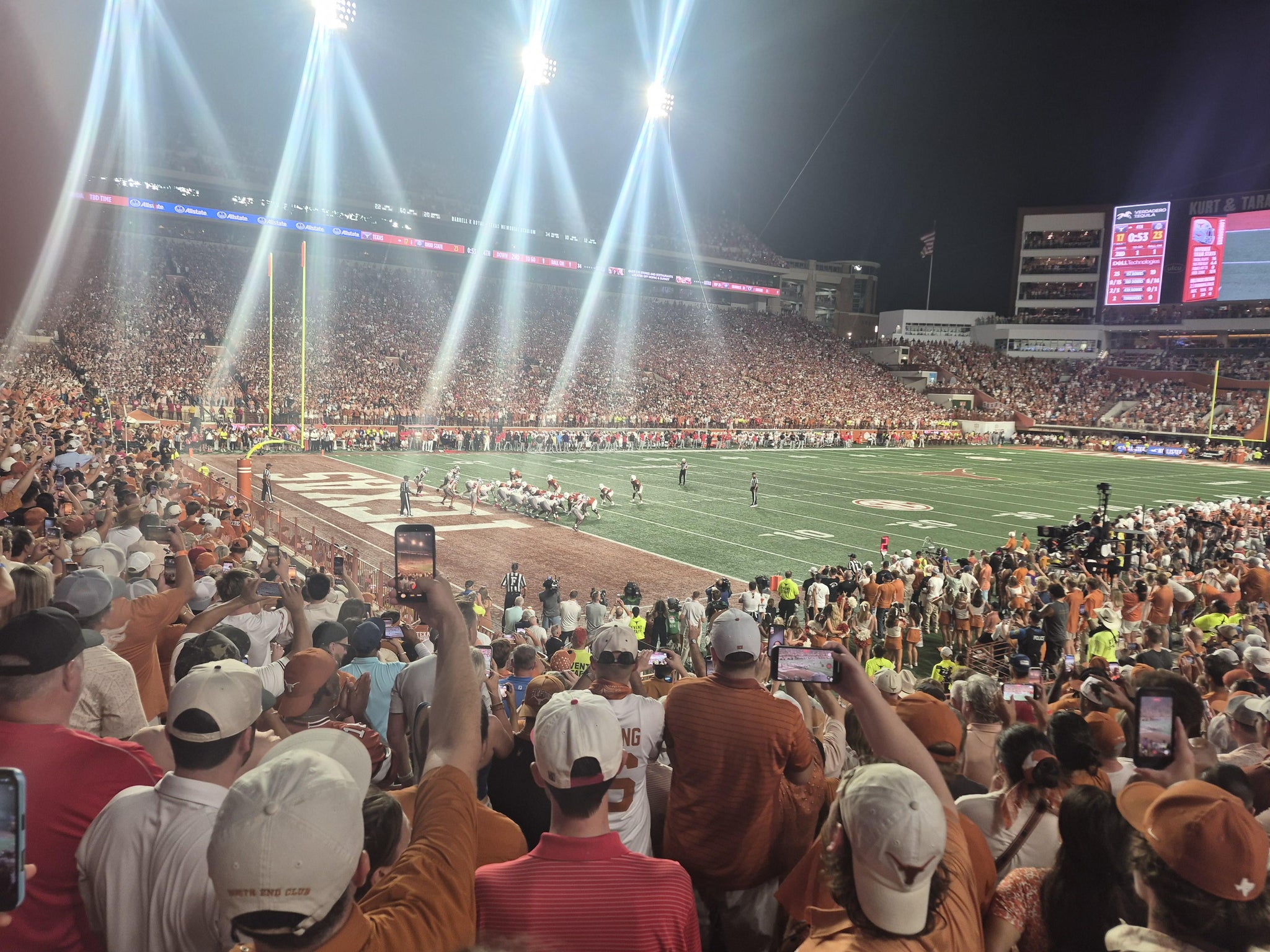 Real Fan View taken from Section 13 at Darrell K Royal - Texas Memorial Stadium by Adem V