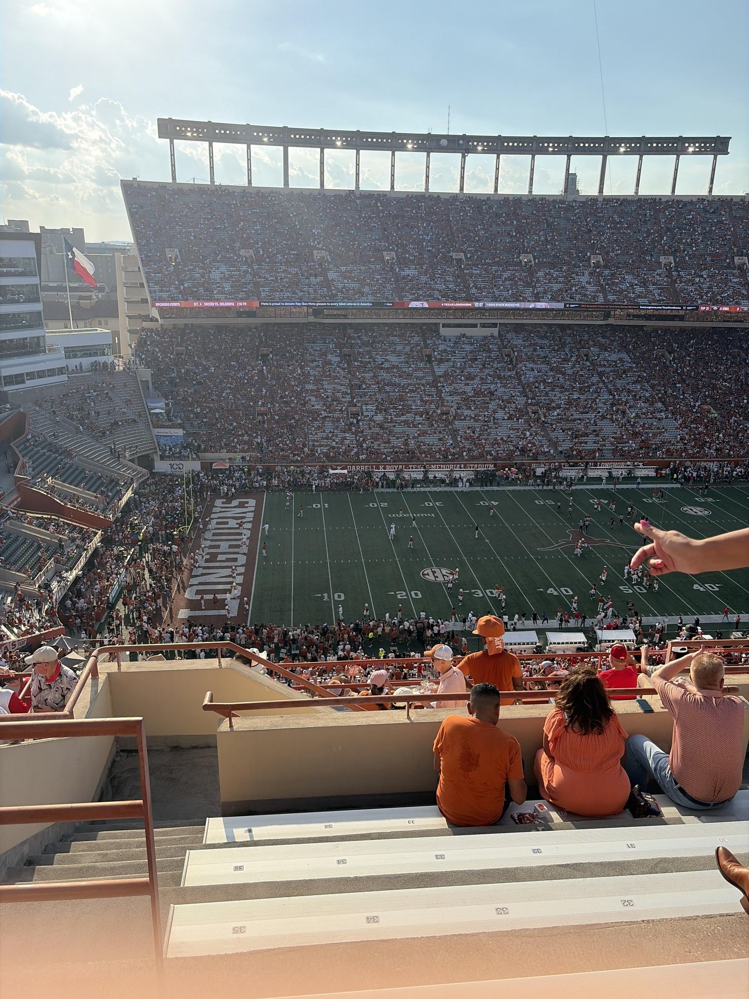 Real Fan View taken from Section 130 at Darrell K Royal - Texas Memorial Stadium by Alex R