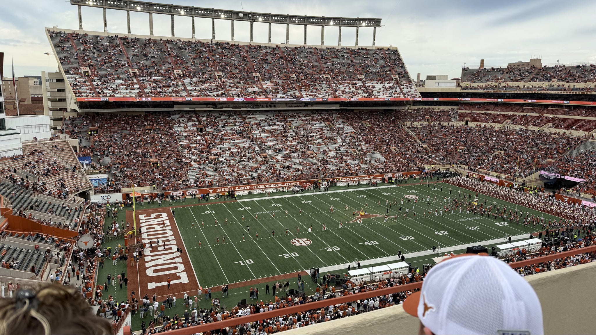 Real Fan View taken from Section 131 at Darrell K Royal - Texas Memorial Stadium by Richard L