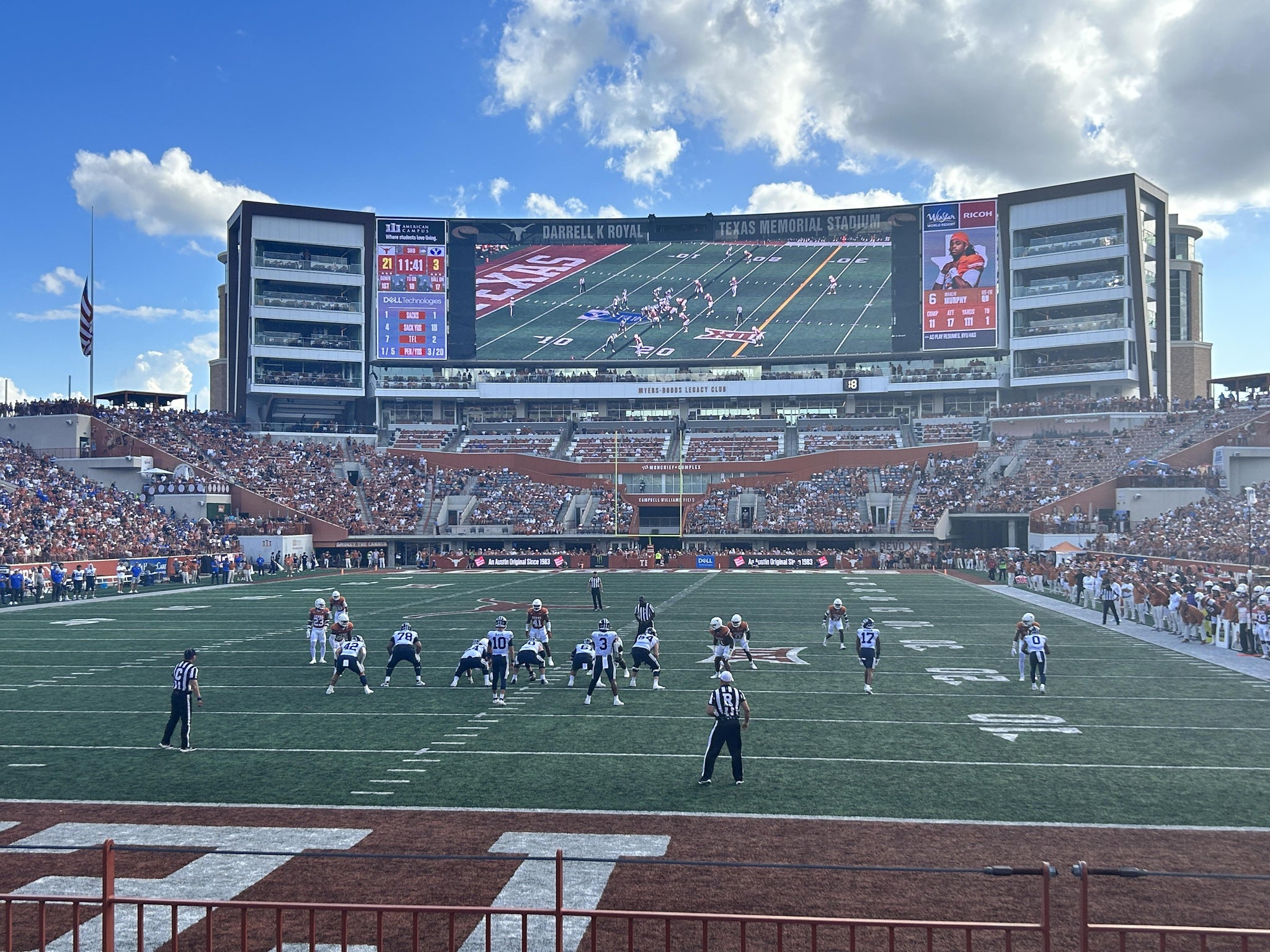 Real Fan View taken from Section 15 at Darrell K Royal - Texas Memorial Stadium by Naomi T
