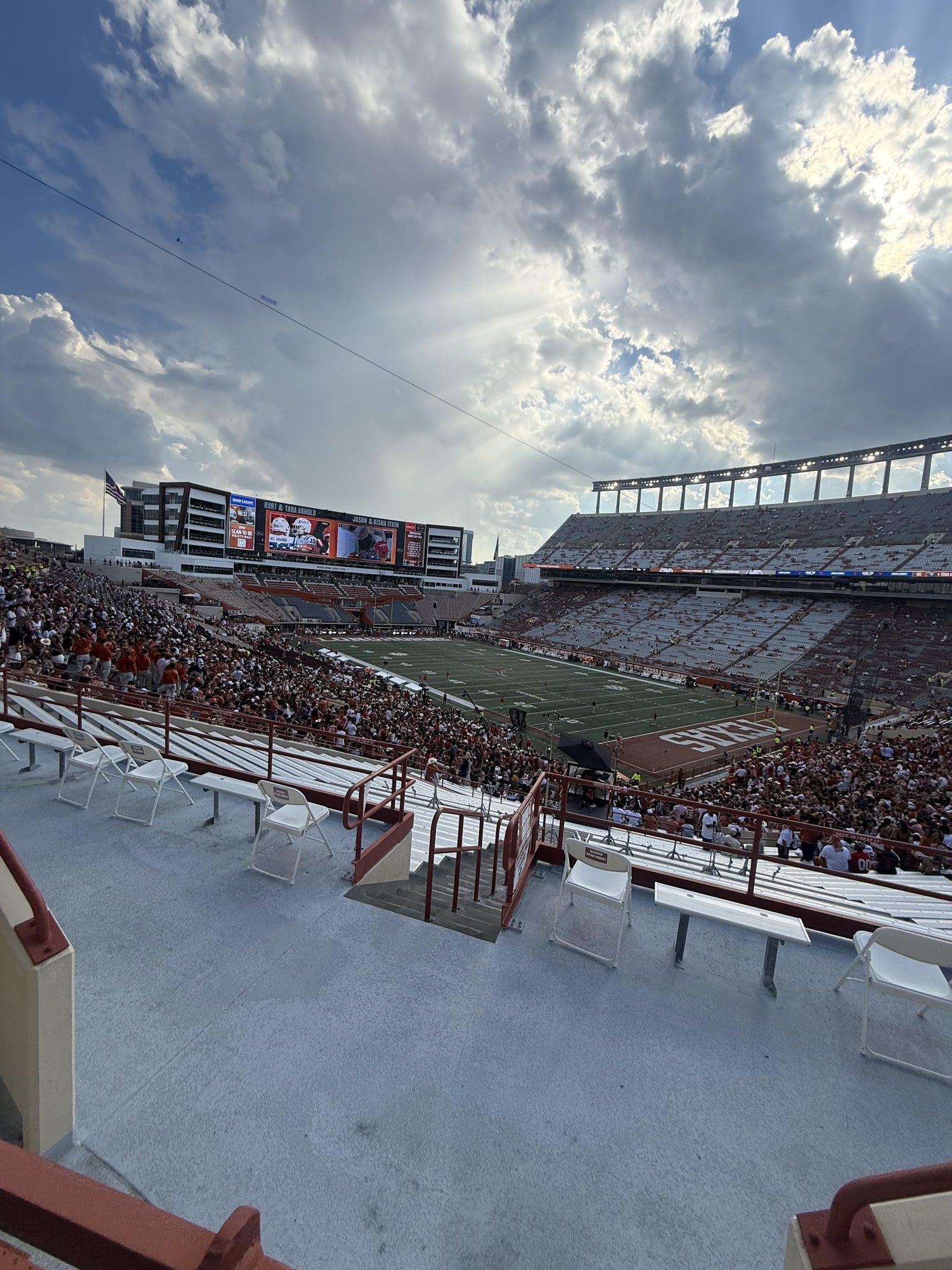 Real Fan View taken from Section 21 at Darrell K Royal - Texas Memorial Stadium by Eduardo F