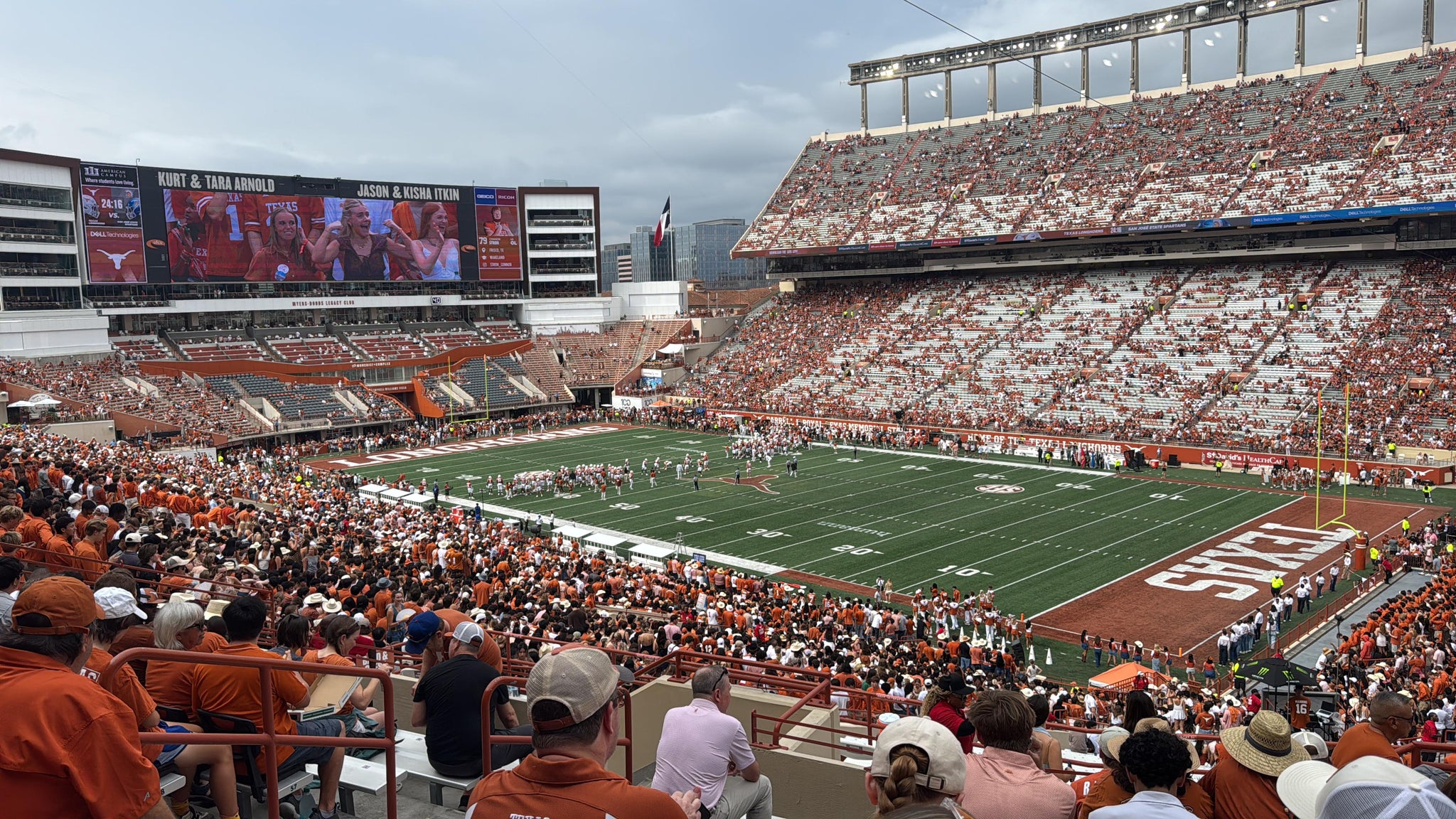Real Fan View taken from Section 22 at Darrell K Royal - Texas Memorial Stadium by Chris G