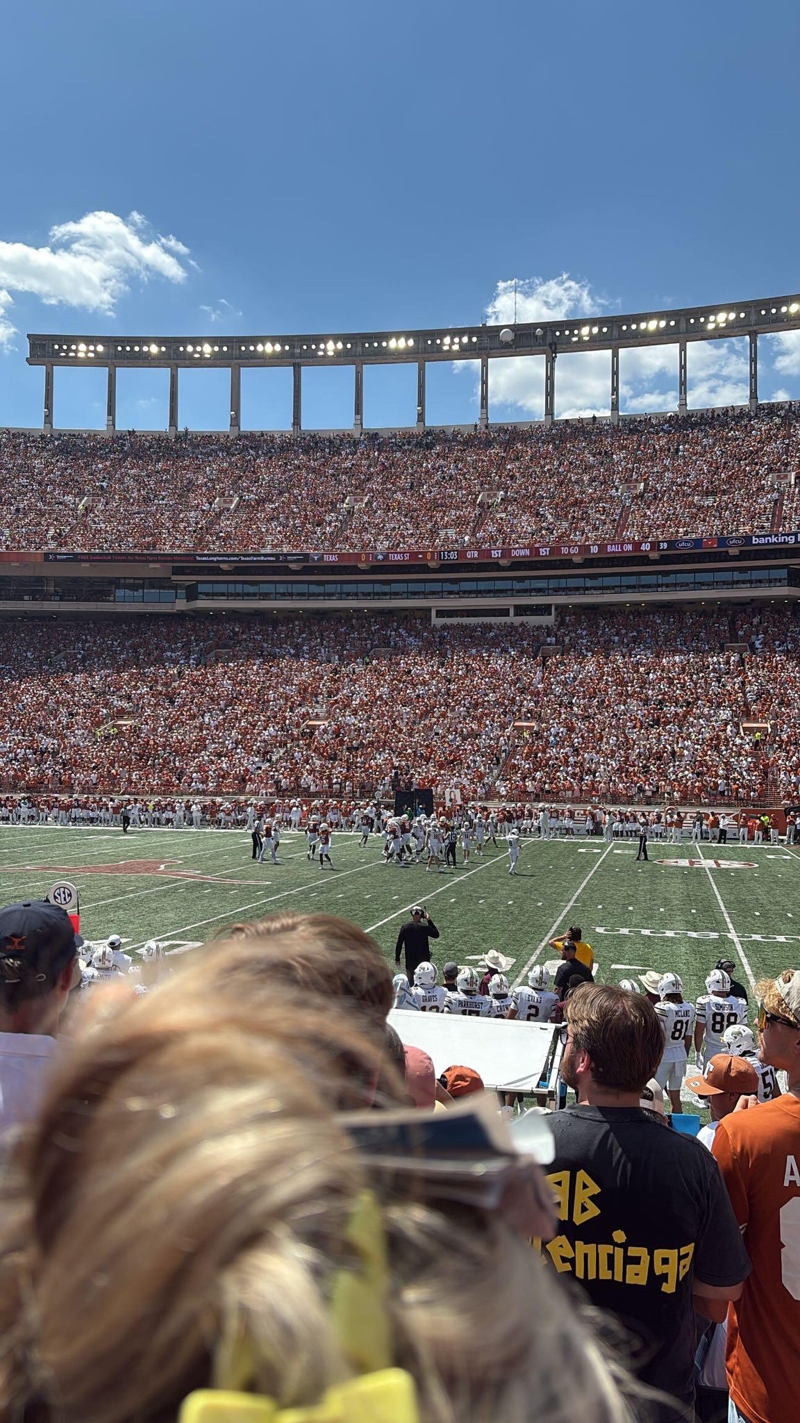 Real Fan View taken from Section 27 at Darrell K Royal - Texas Memorial Stadium by Dashon B