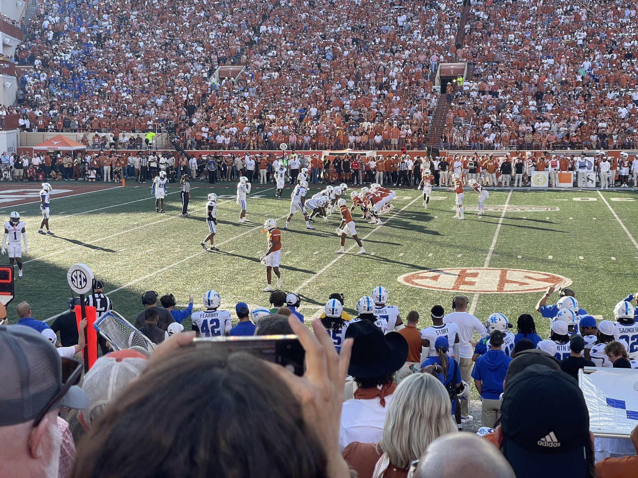 Real Fan View taken from Section 30 at Darrell K Royal - Texas Memorial Stadium by Dan S