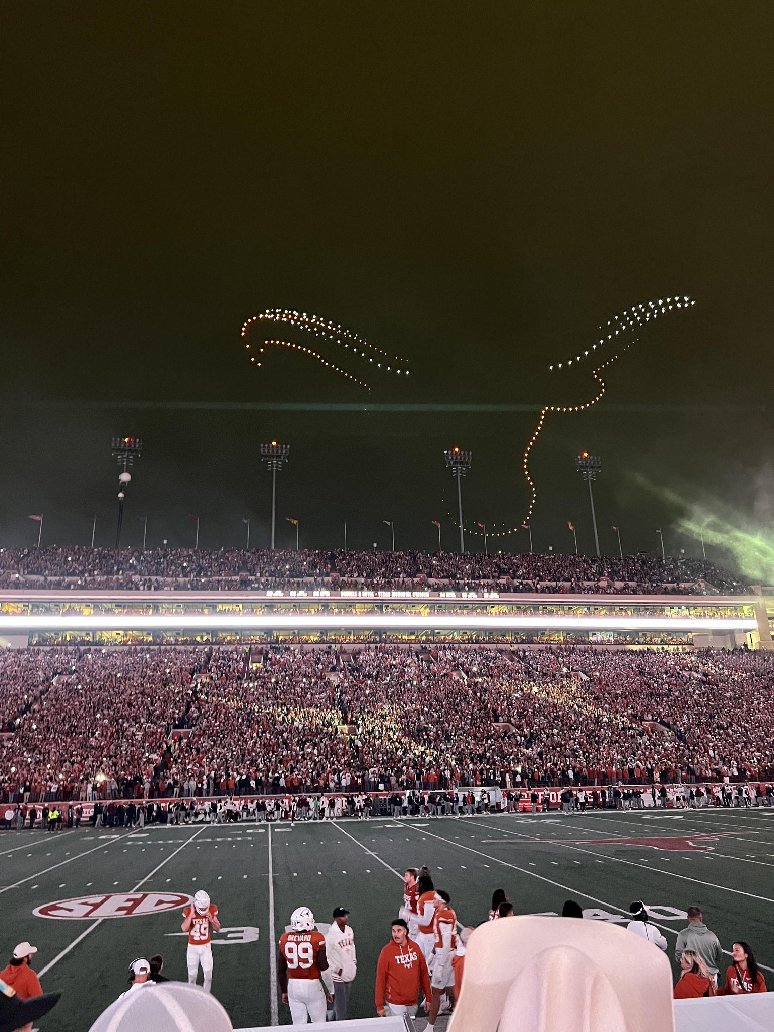 Real Fan View taken from Section 5 at Darrell K Royal - Texas Memorial Stadium by Nick M