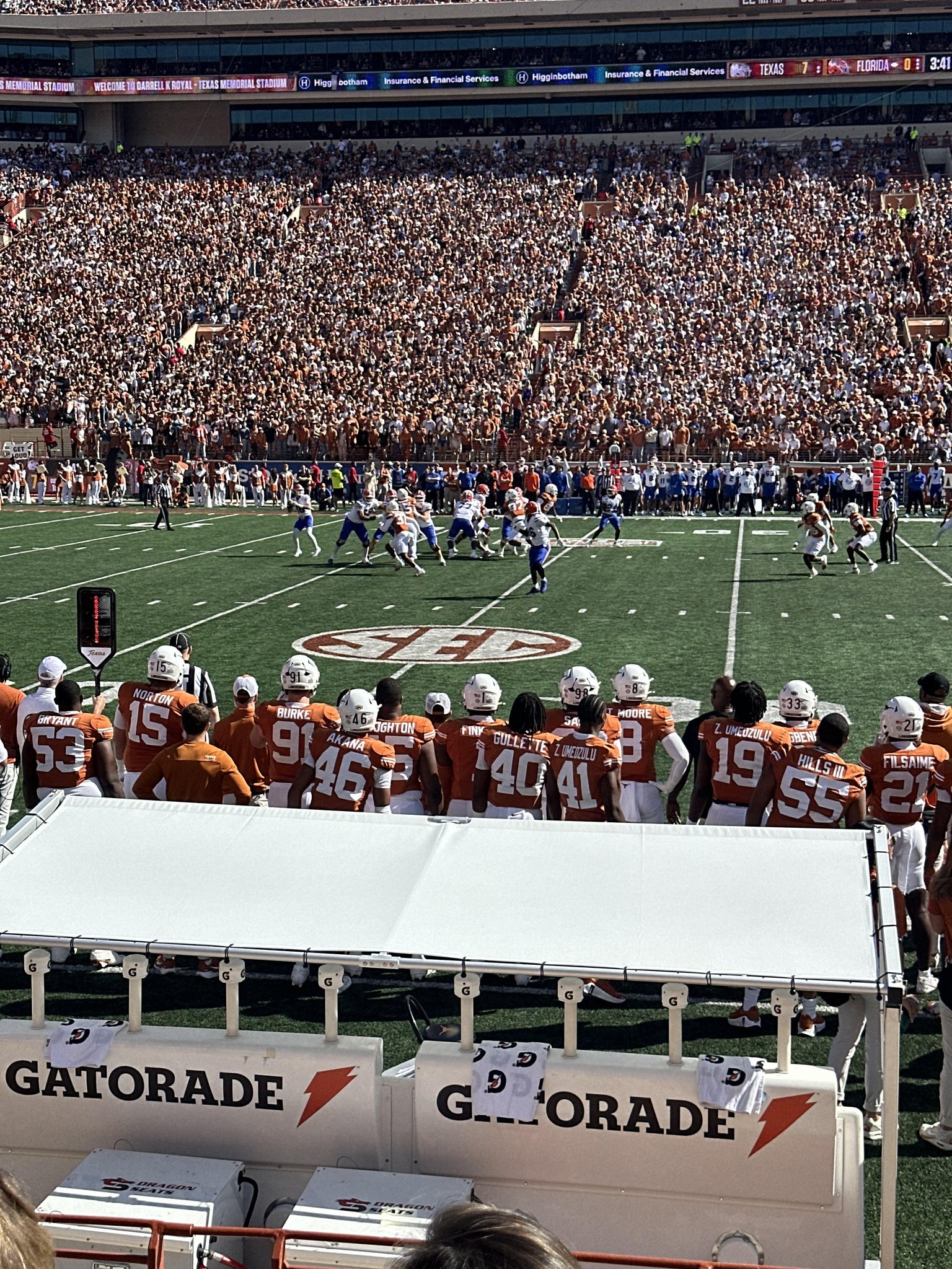 Real Fan View taken from Section 5 at Darrell K Royal - Texas Memorial Stadium by Chris N