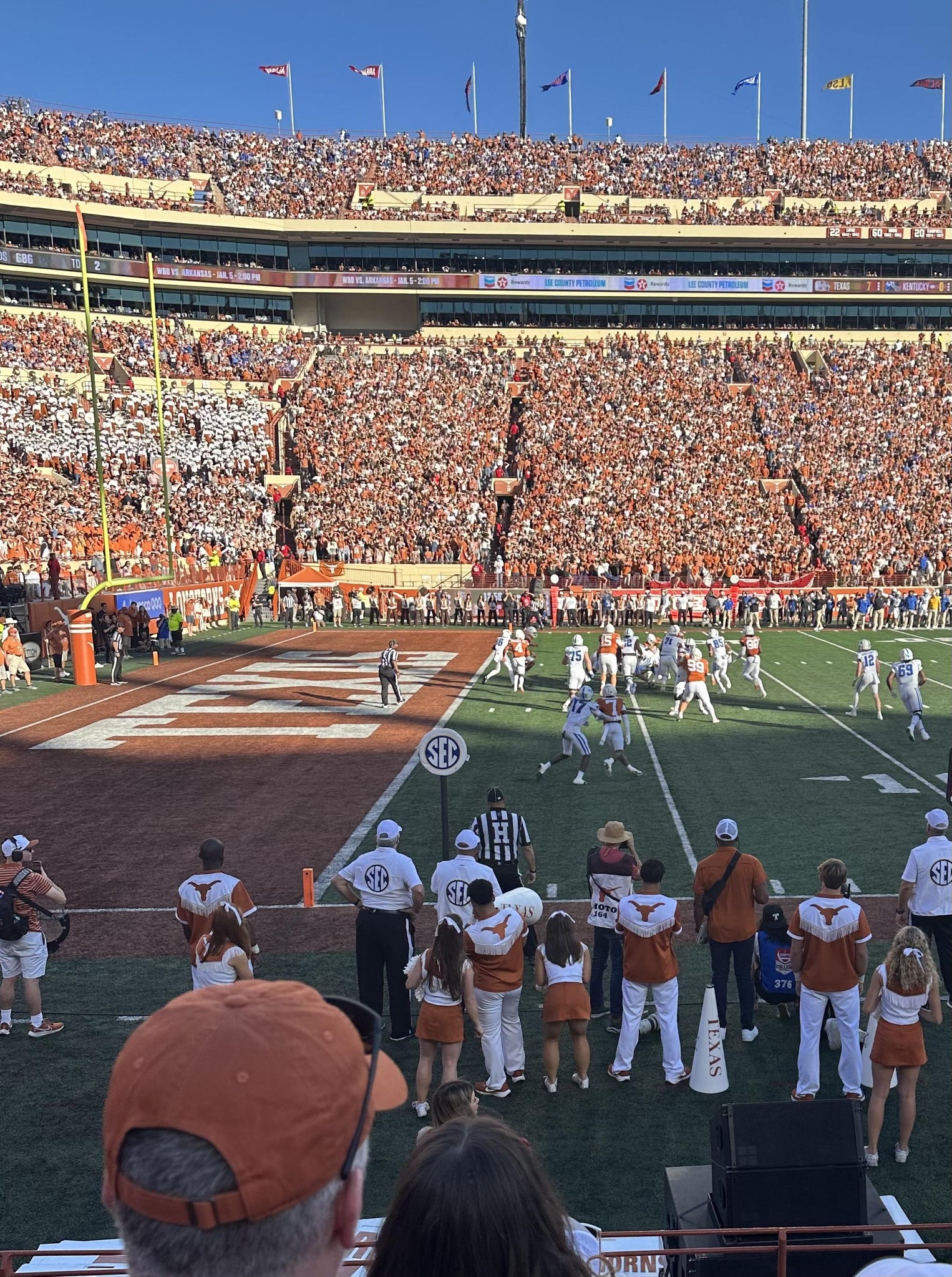 Real Fan View taken from Section 7 at Darrell K Royal - Texas Memorial Stadium by Bobby O