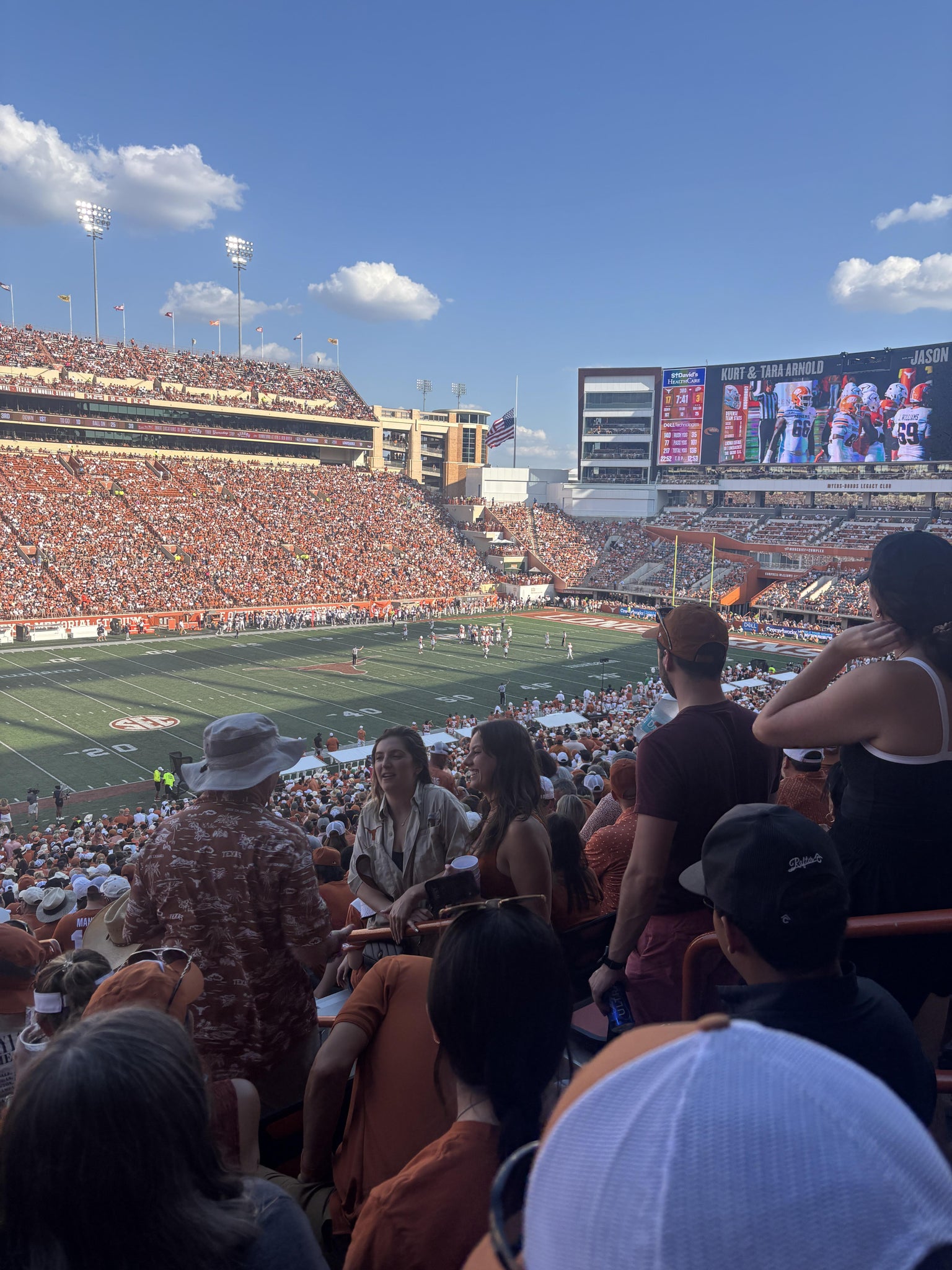 Real Fan View taken from Section 7 at Darrell K Royal - Texas Memorial Stadium by Todd M