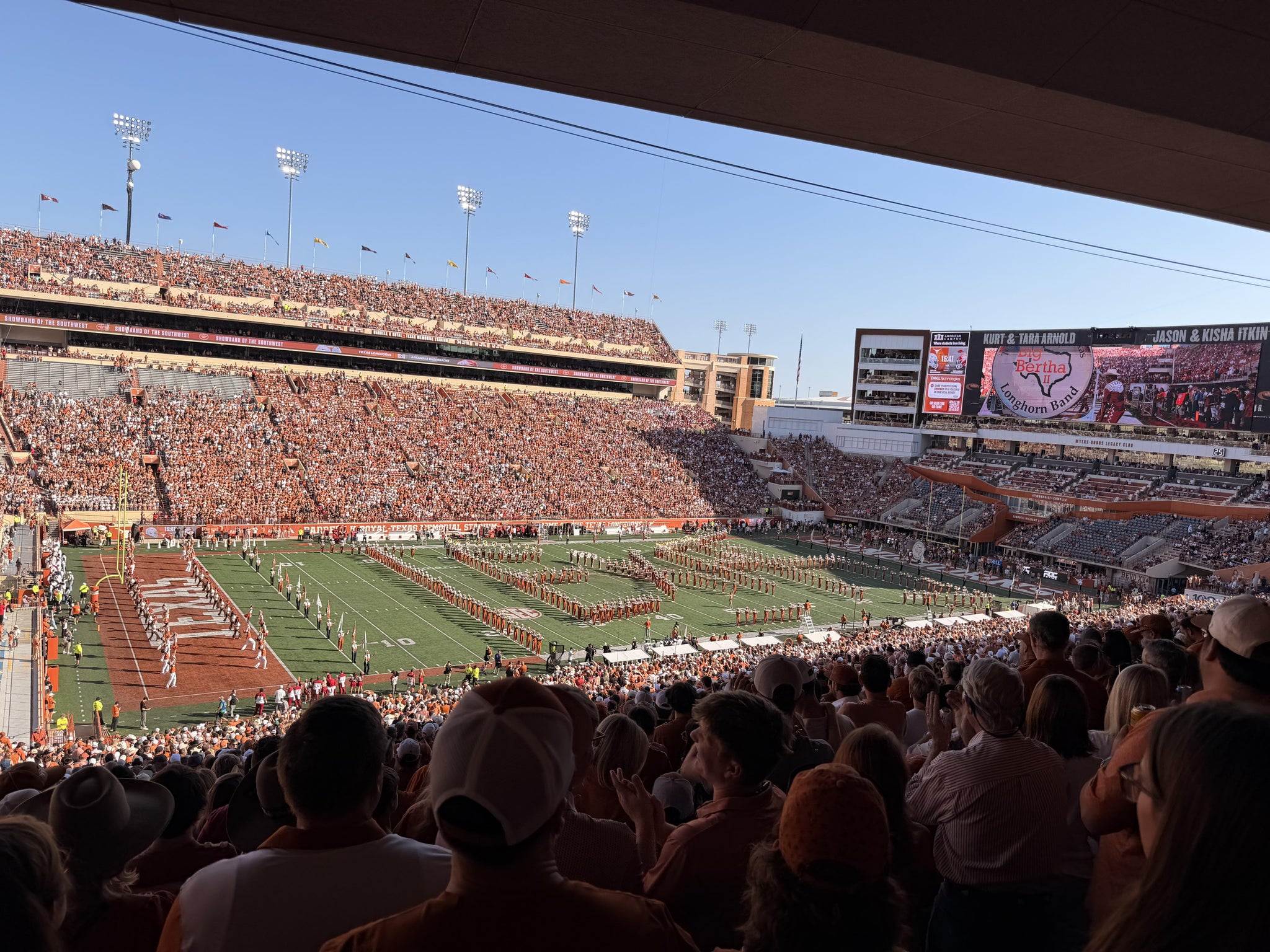 Real Fan View taken from Section 8 at Darrell K Royal - Texas Memorial Stadium by Walter S
