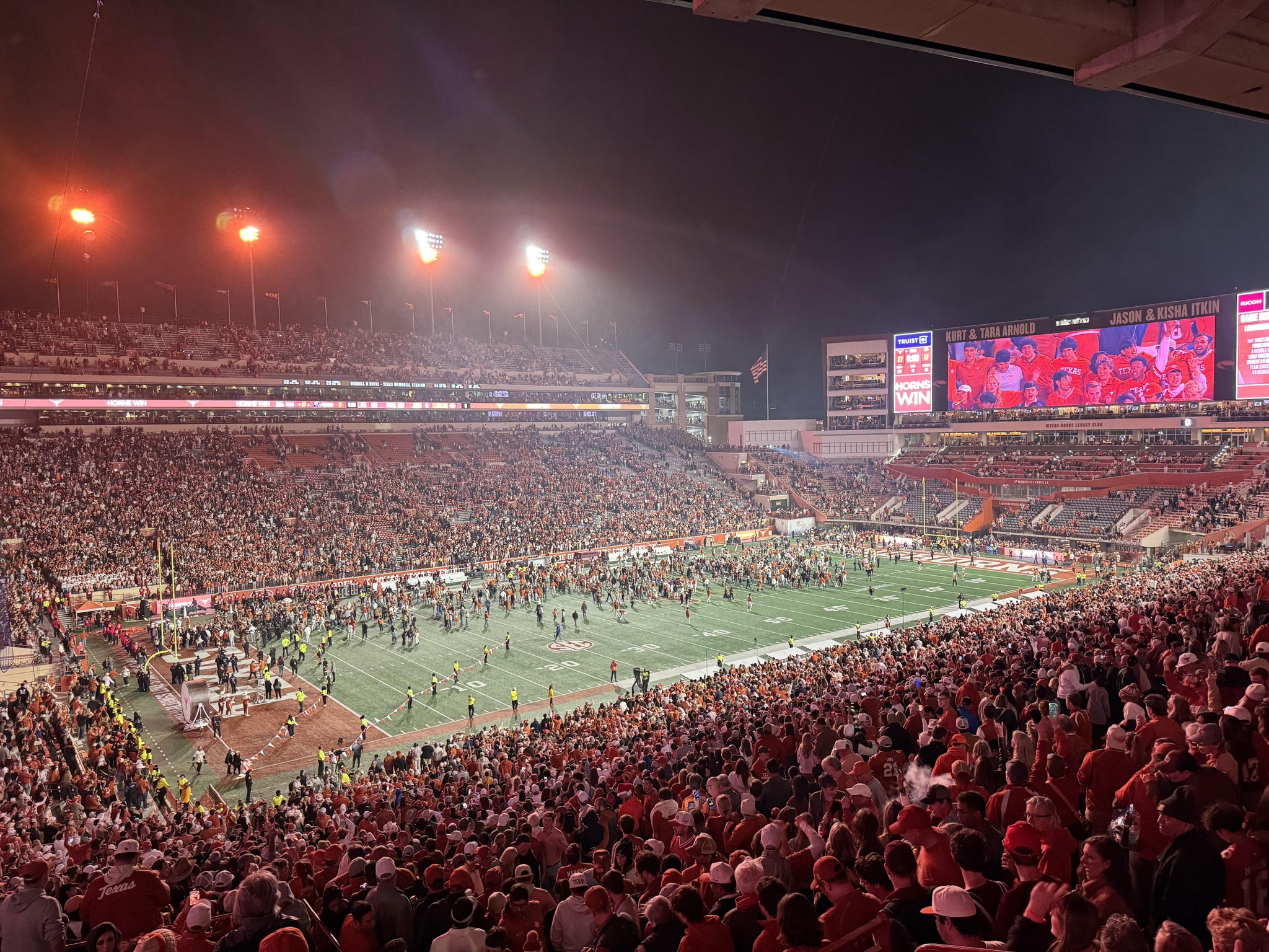 Real Fan View taken from Section 9 at Darrell K Royal - Texas Memorial Stadium by Mike J
