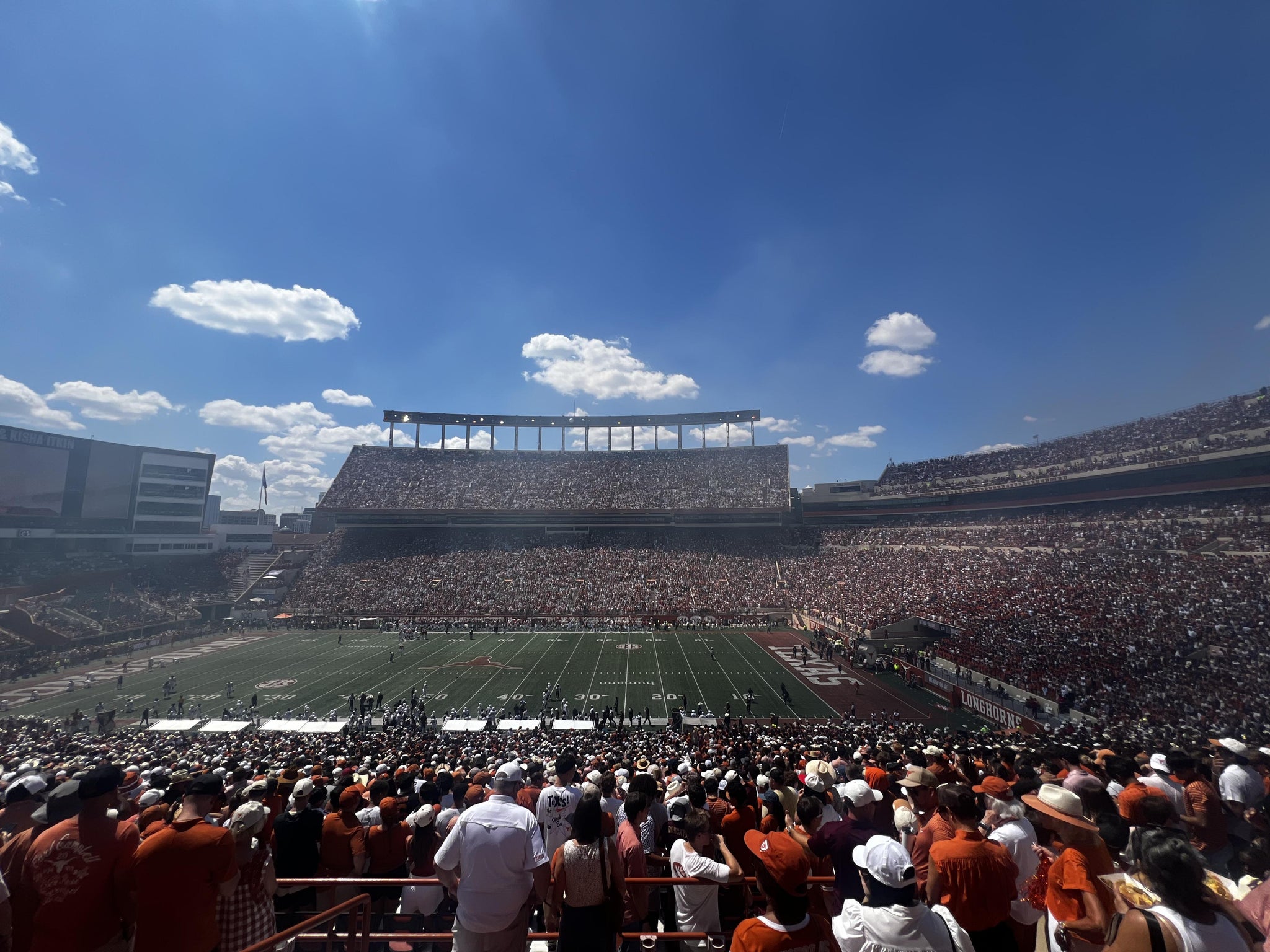 Real Fan View taken from Texas Club 27 C at Darrell K Royal - Texas Memorial Stadium by Thomas L