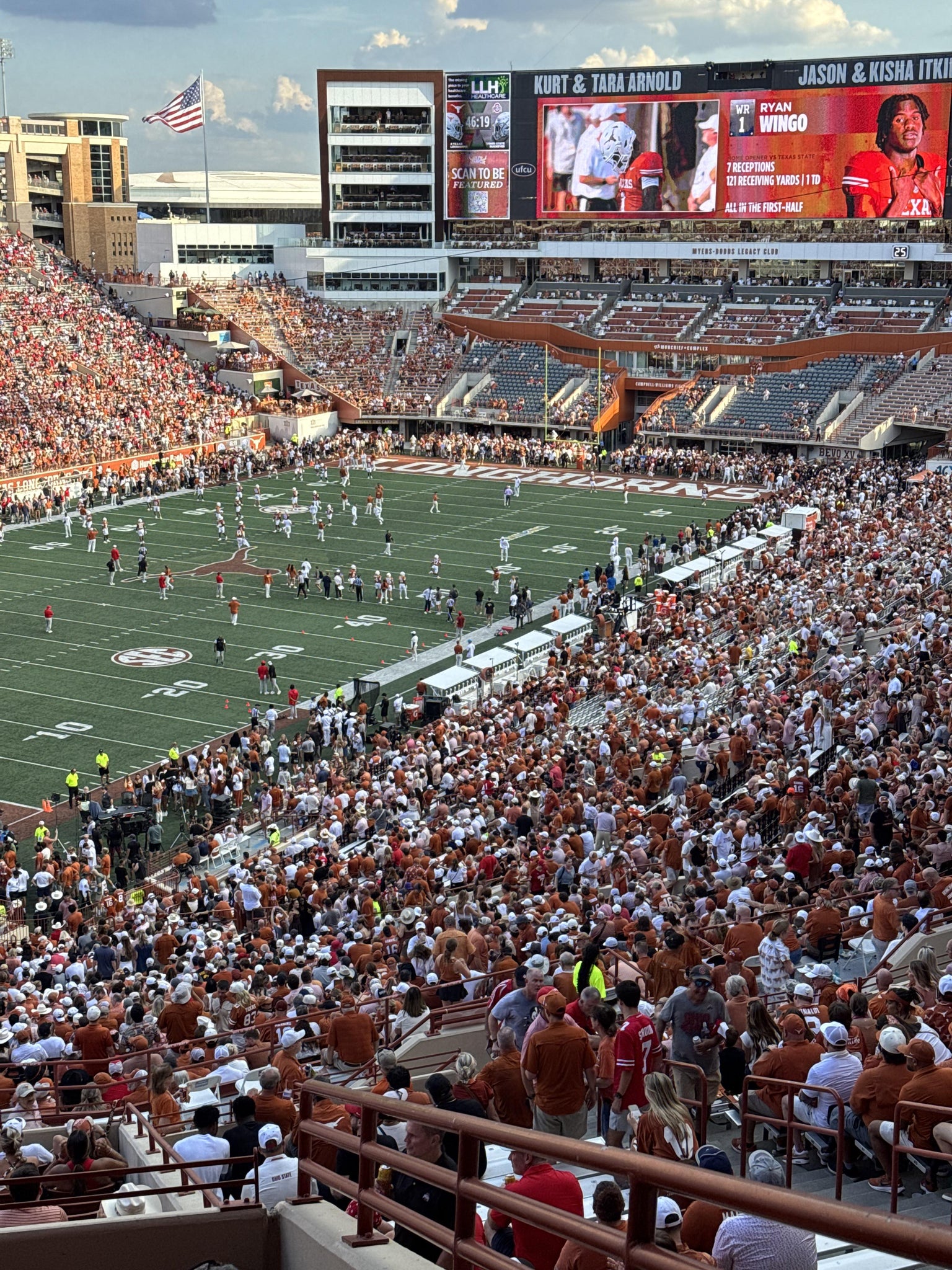 Real Fan View taken from Touchdown Club 13 C at Darrell K Royal - Texas Memorial Stadium by Anonymous User