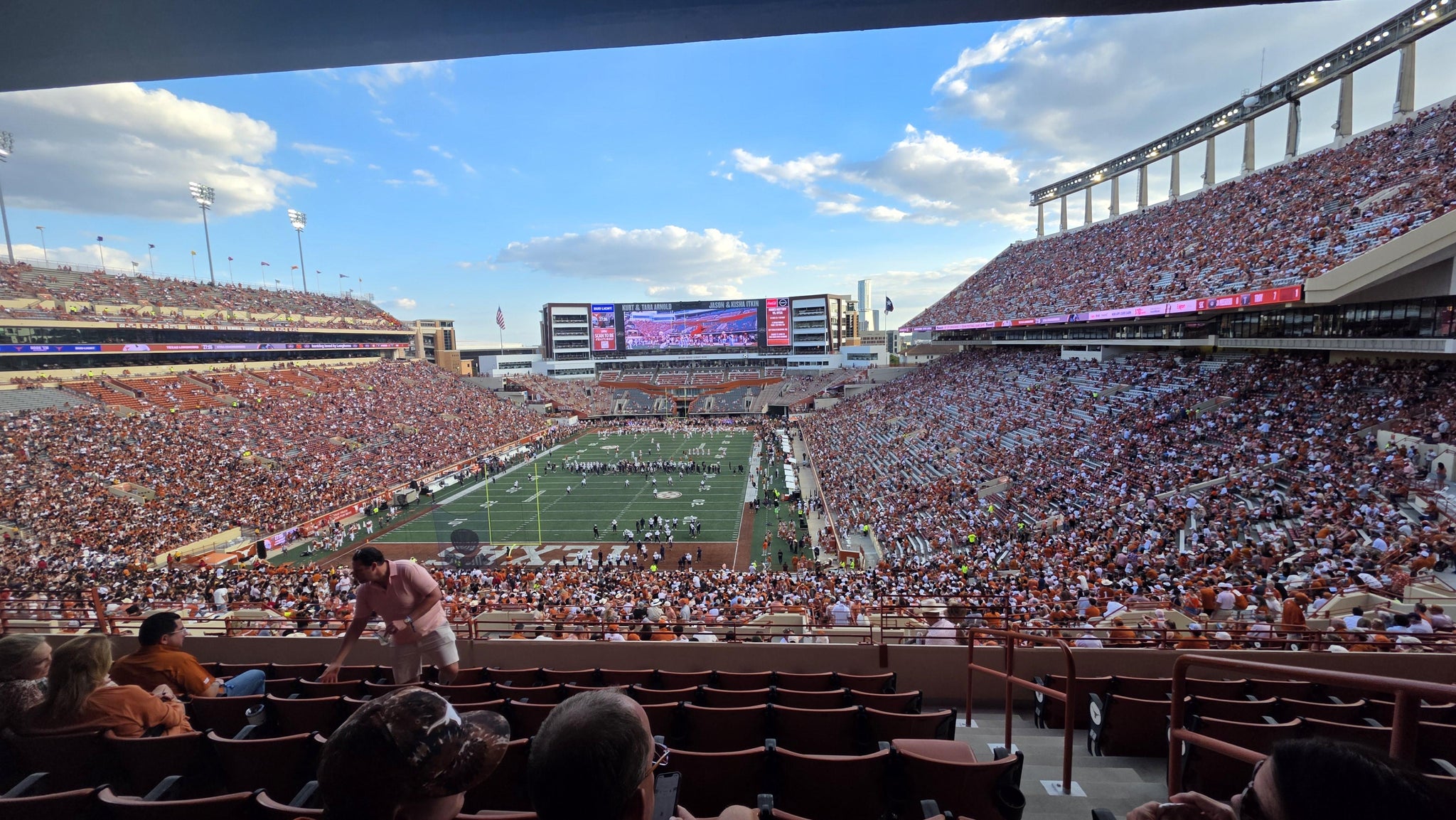 Real Fan View taken from Touchdown Club 15 C at Darrell K Royal - Texas Memorial Stadium by Jackson B