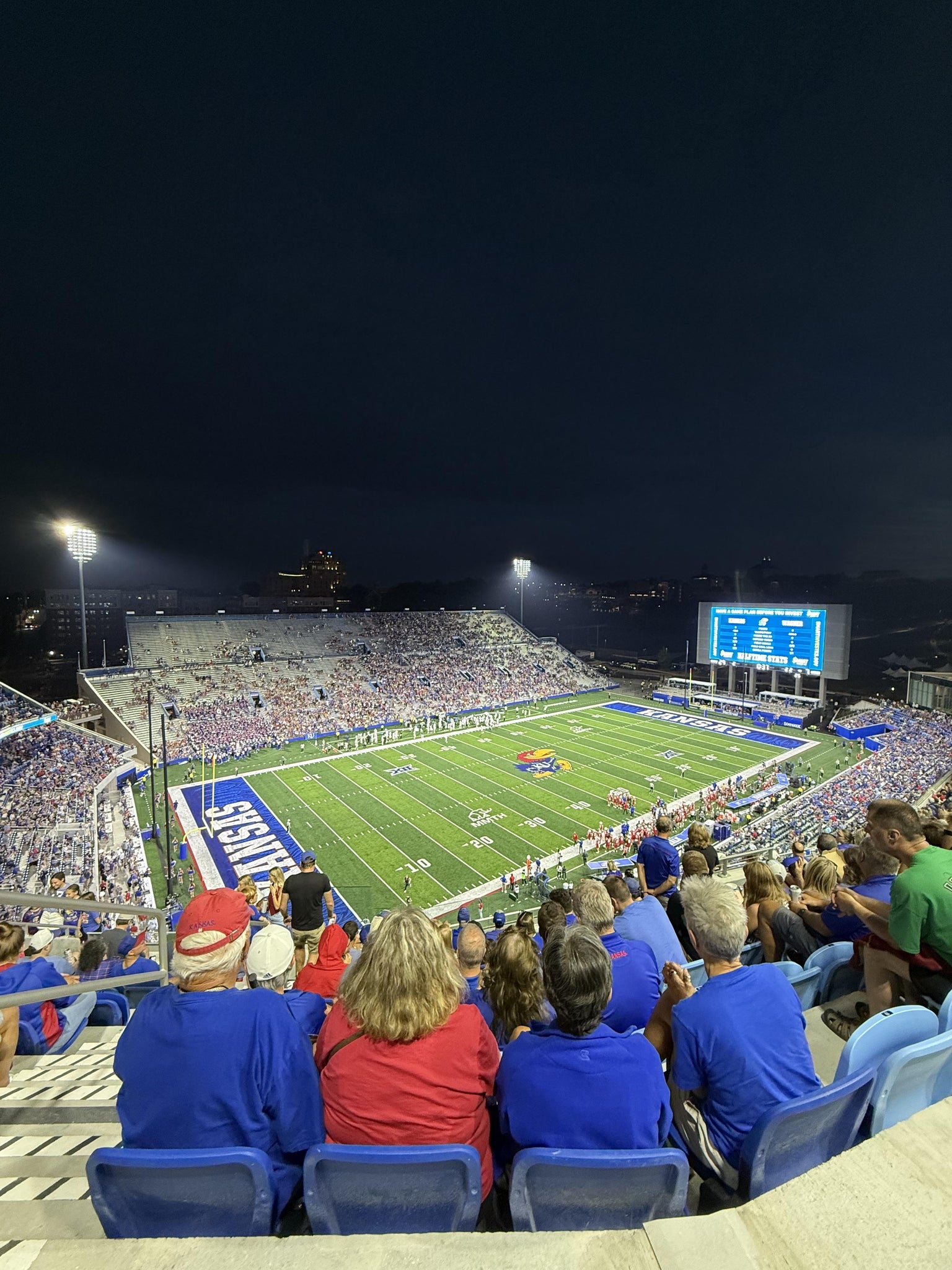 Real Fan View taken from Section 411 at David Booth Kansas Memorial Stadium by Allyson M