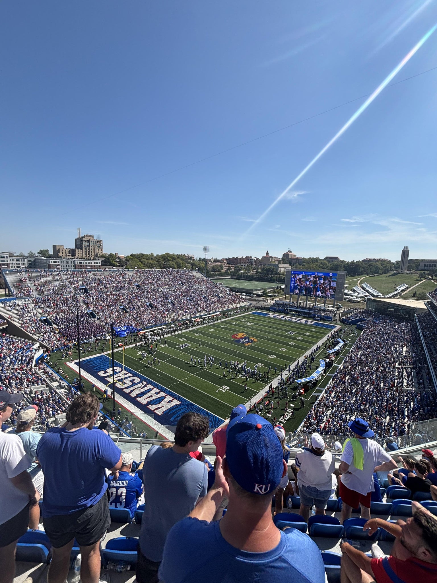 Real Fan View taken from Section 413 at David Booth Kansas Memorial Stadium by Chris G
