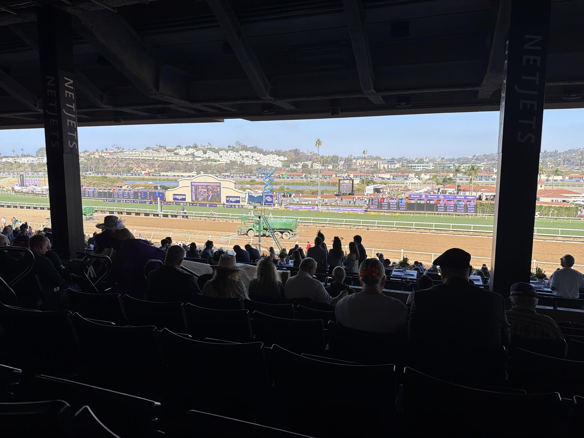 Real Fan View taken from Clubhouse Reserved 4 Level 3 at Del Mar Thoroughbred Club by Kimberly V