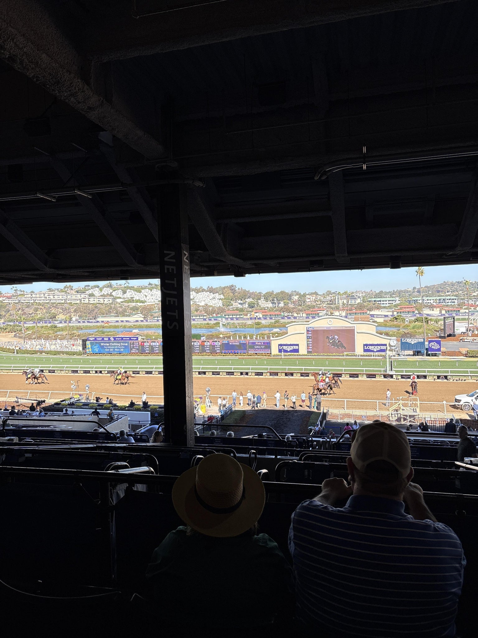 Real Fan View taken from Clubhouse Seat LVL 3 SEC 11 at Del Mar Thoroughbred Club by Robert G