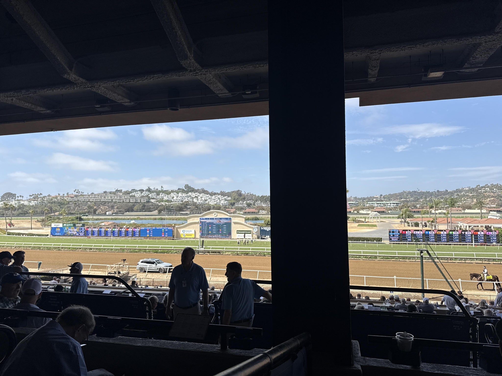 Real Fan View taken from Clubhouse Seat LVL 3 SEC 7 at Del Mar Thoroughbred Club by Victor G