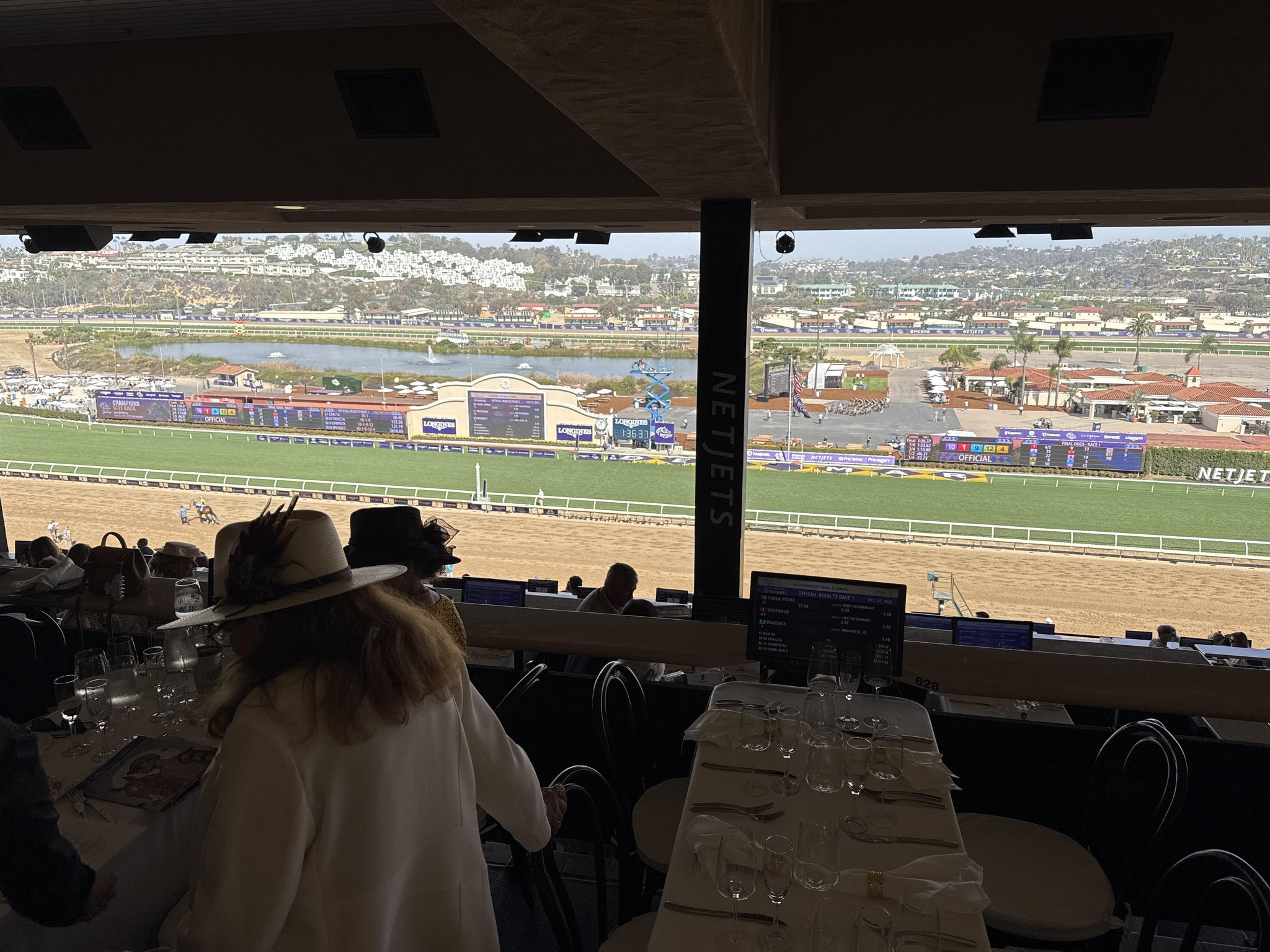 Real Fan View taken from Luxury Suite E at Del Mar Thoroughbred Club by David K