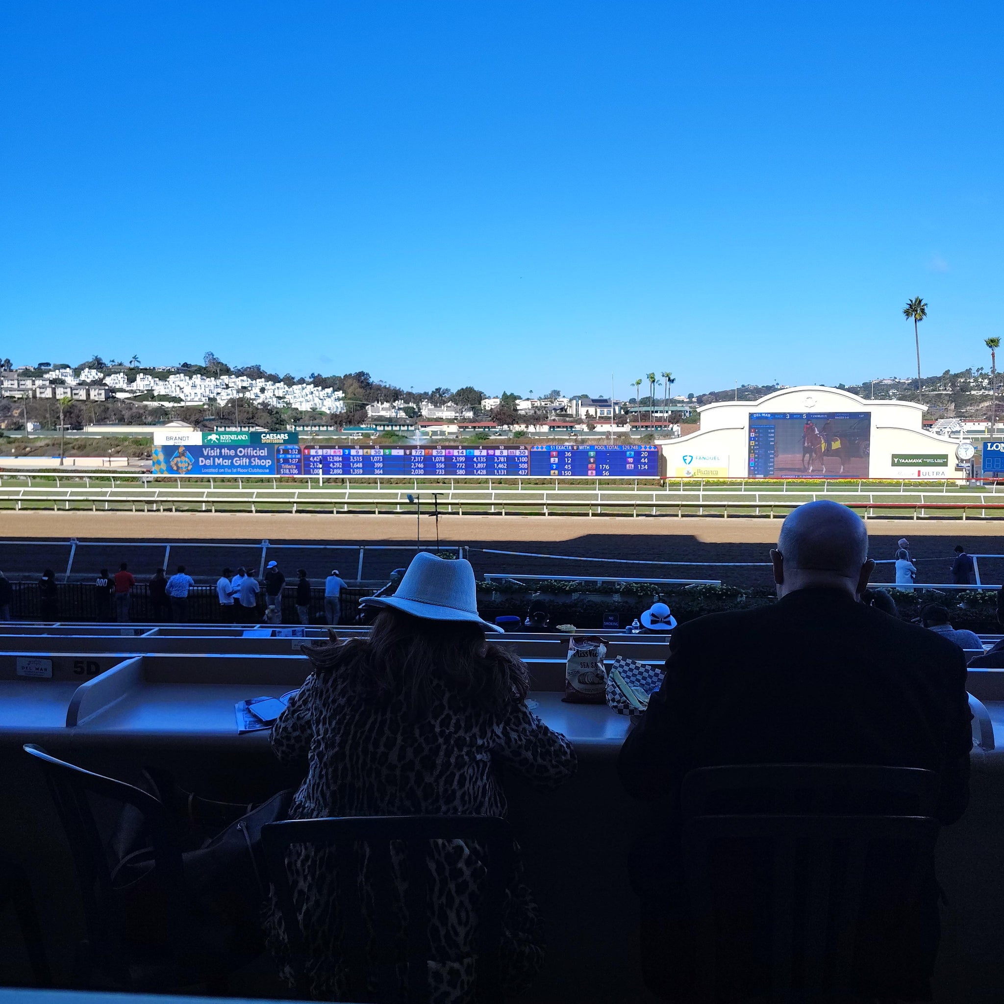 Real Fan View taken from Stretch RUN Box 4 E LVL 1 at Del Mar Thoroughbred Club by Brandon D