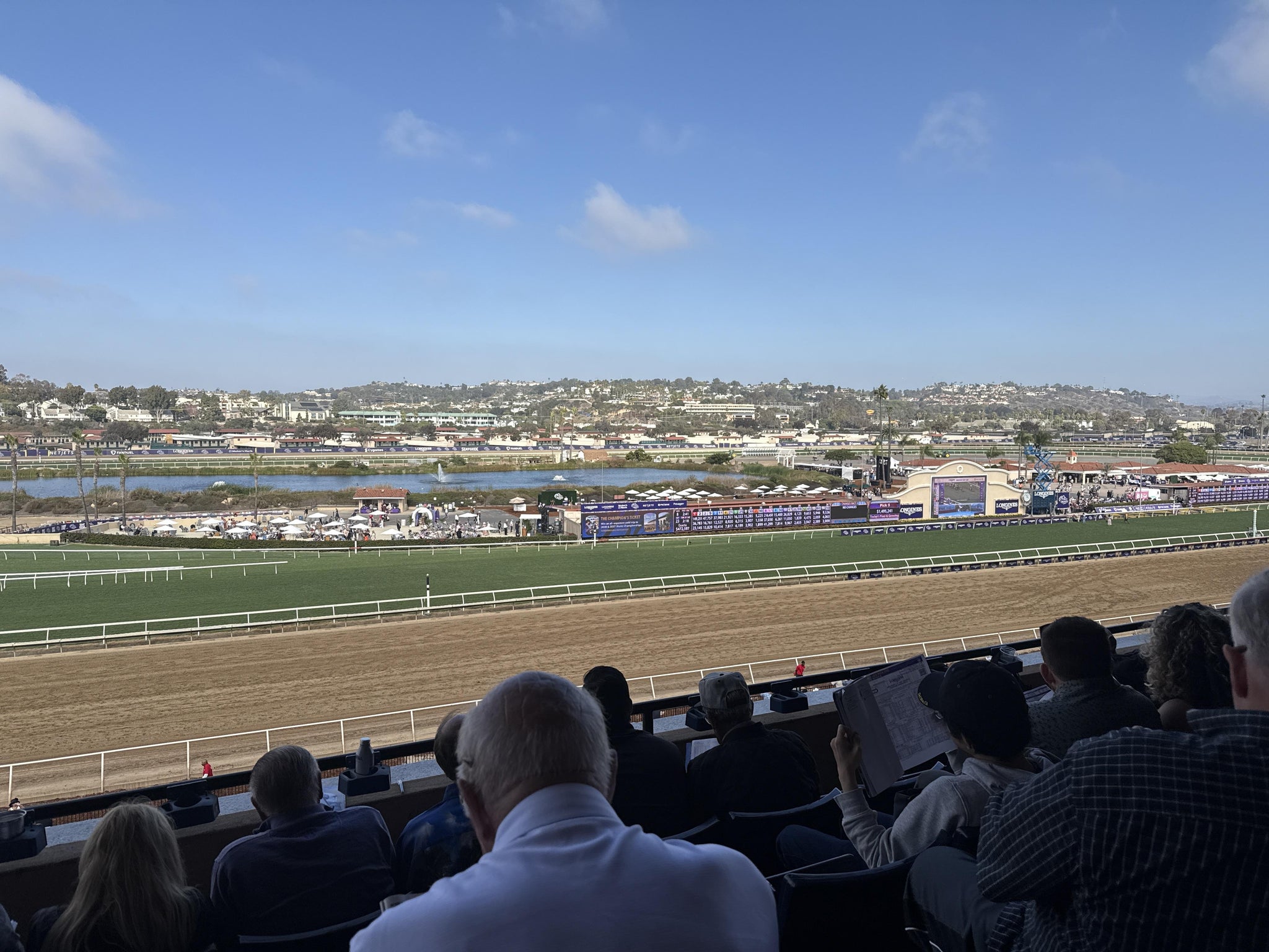 Real Fan View taken from Stretch RUN Reserved 13 Level 4 at Del Mar Thoroughbred Club by Mark A