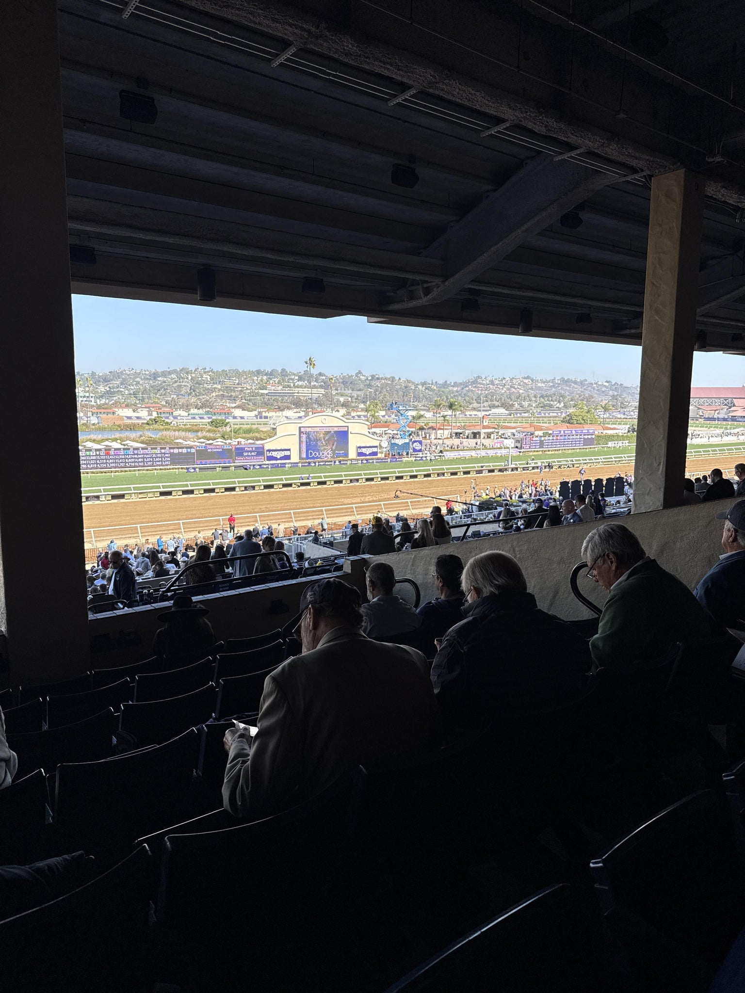Real Fan View taken from Stretch RUN Reserved 9 Level 3 at Del Mar Thoroughbred Club by John D