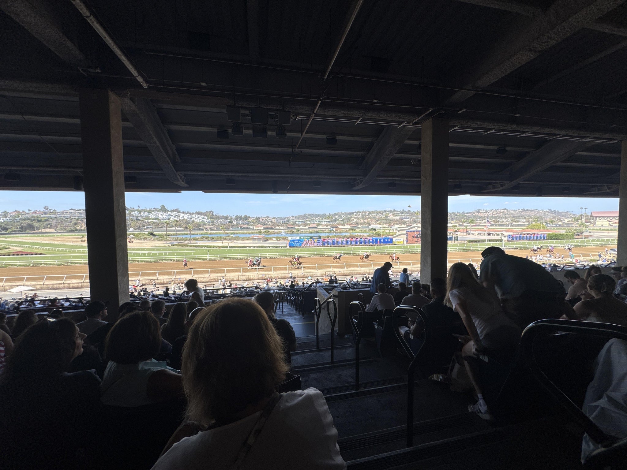 Real Fan View taken from Stretch RUN Seat LVL 3 SEC 10 at Del Mar Thoroughbred Club by Joseph M