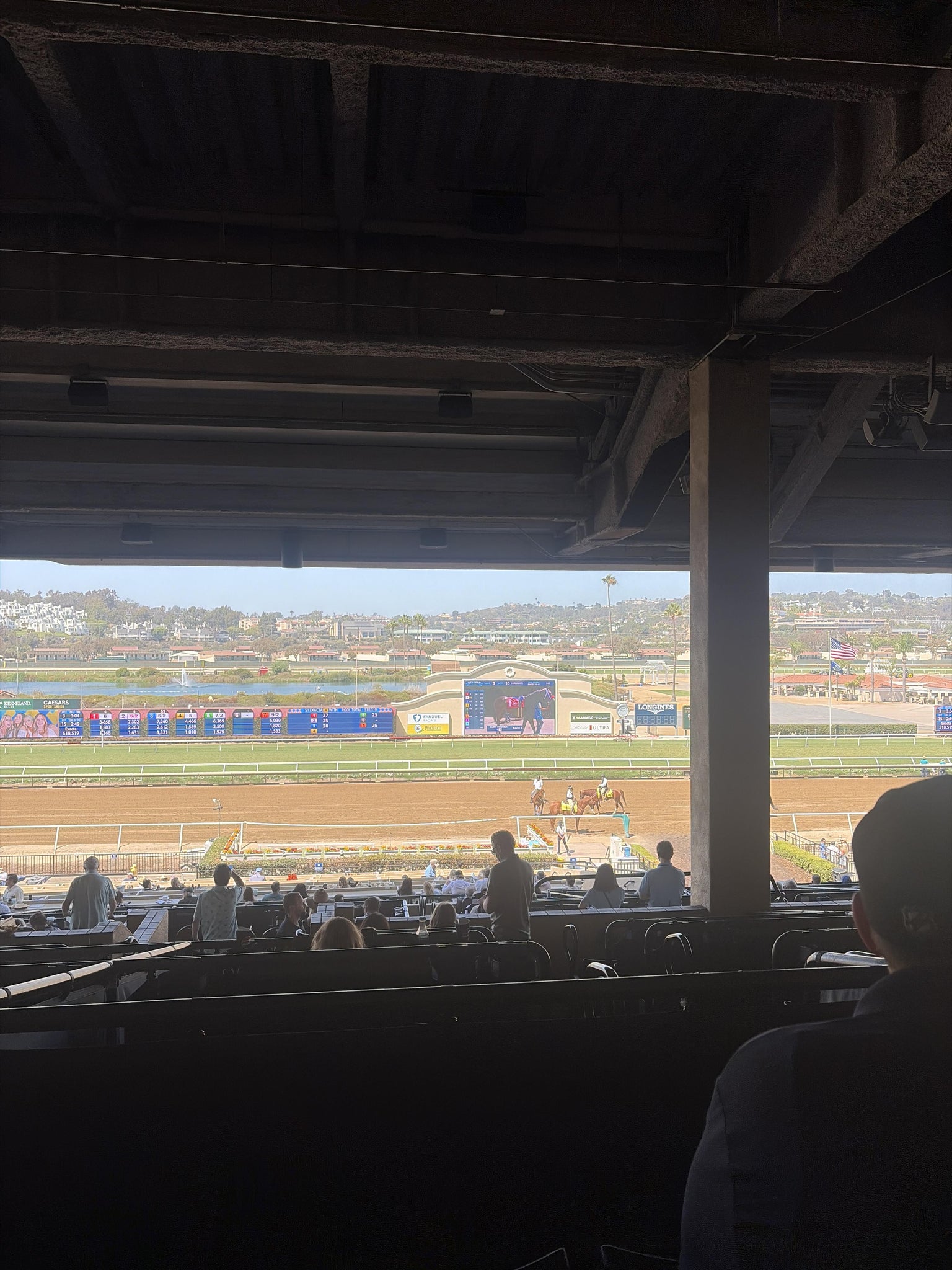 Real Fan View taken from Stretch RUN Seat LVL 3 SEC 3 at Del Mar Thoroughbred Club by Tierra G