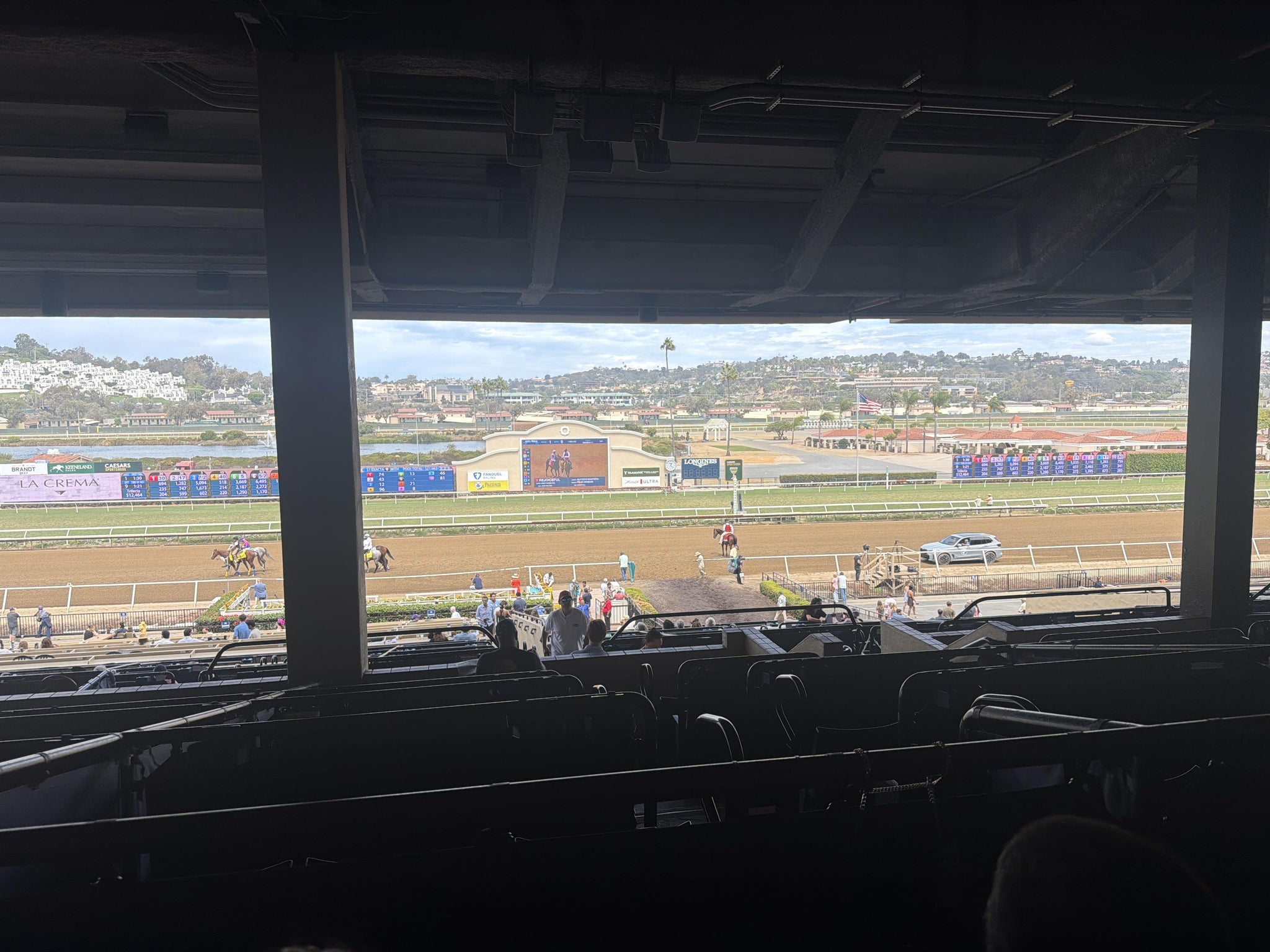 Real Fan View taken from Stretch RUN Seat LVL 3 SEC 3 at Del Mar Thoroughbred Club by Ramy G