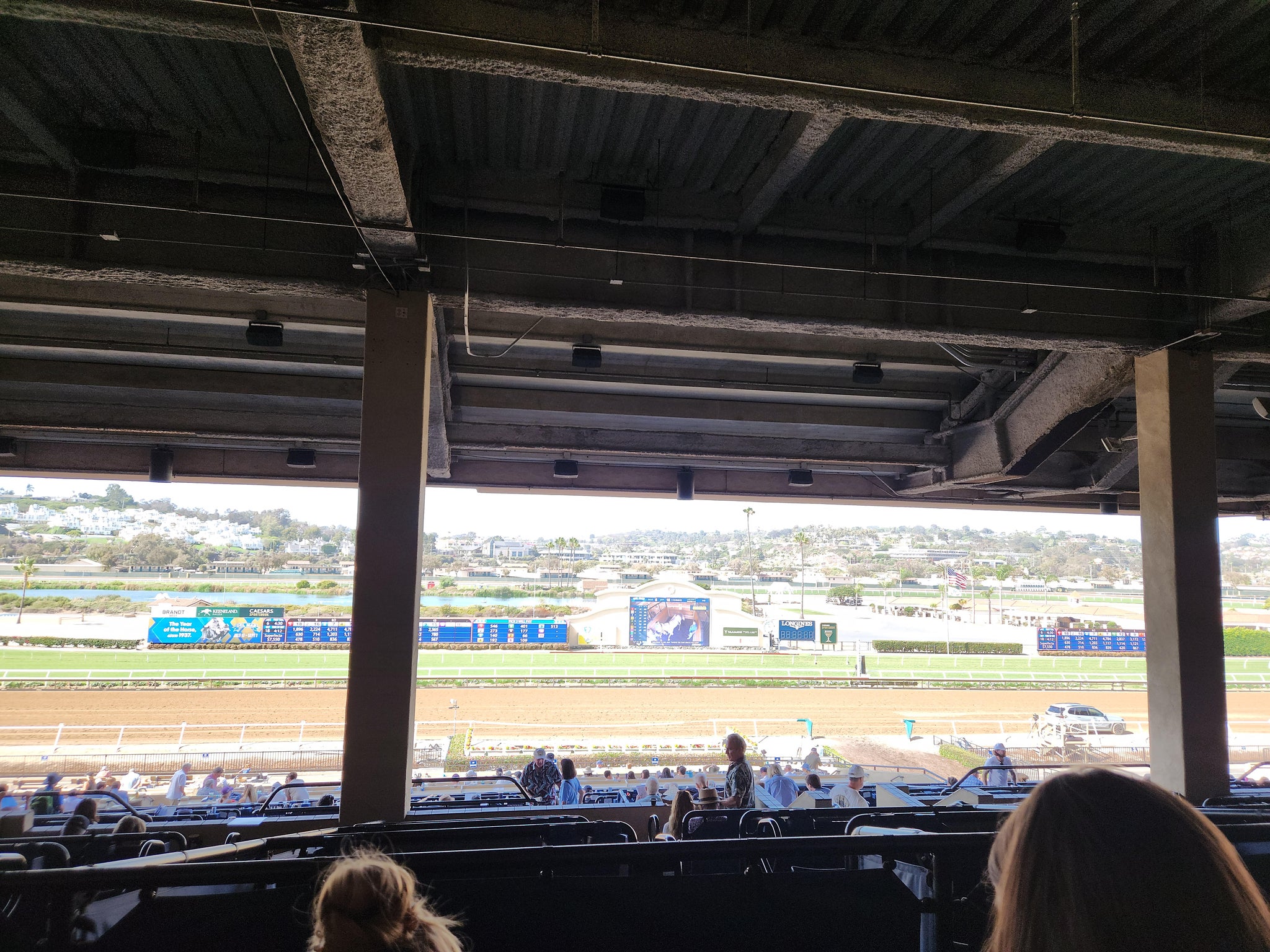 Real Fan View taken from Stretch RUN Seat LVL 3 SEC 4 at Del Mar Thoroughbred Club by Anonymous User