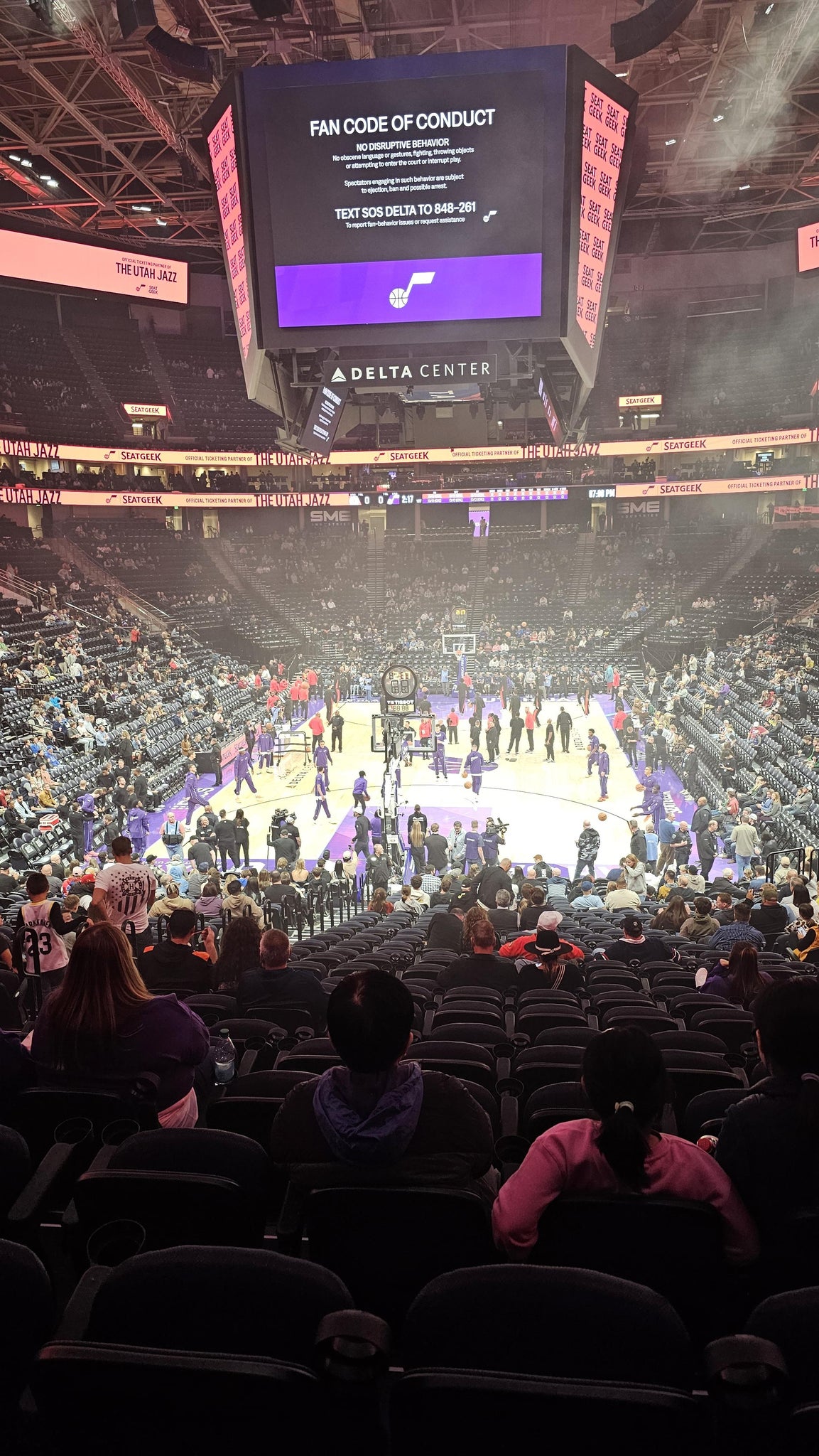 Real Fan View taken from Section 1 at Delta Center by George F