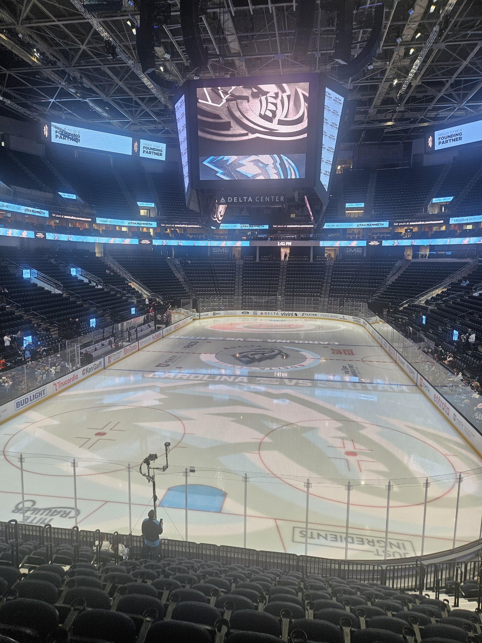 Real Fan View taken from Section 1 at Delta Center by Anonymous User