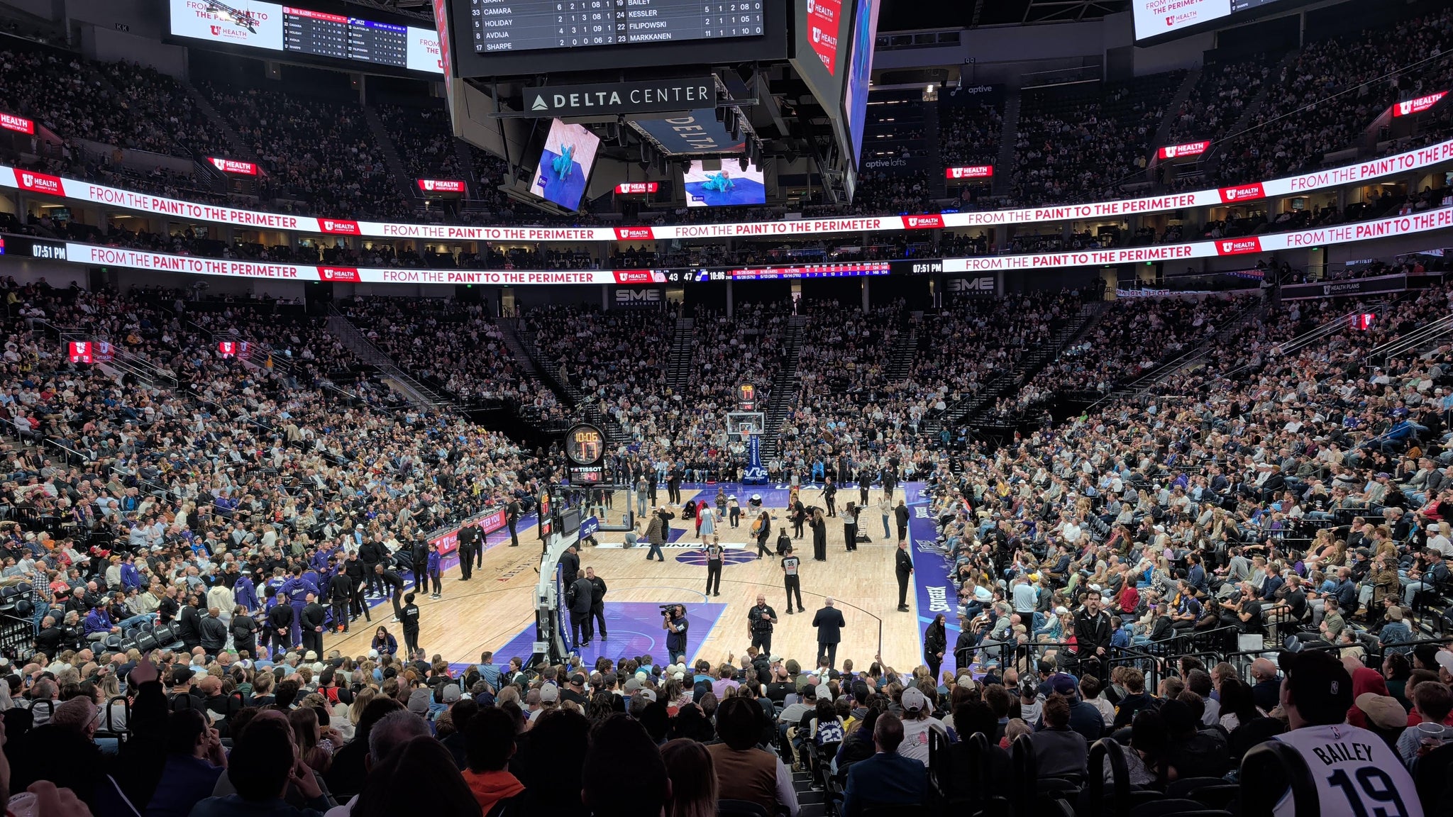 Real Fan View taken from Section 1 at Delta Center by Christopher Z