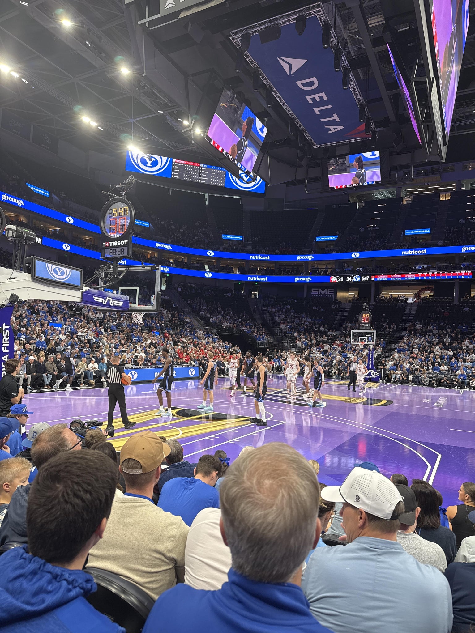 Real Fan View taken from Section 1 at Delta Center by Joseph B