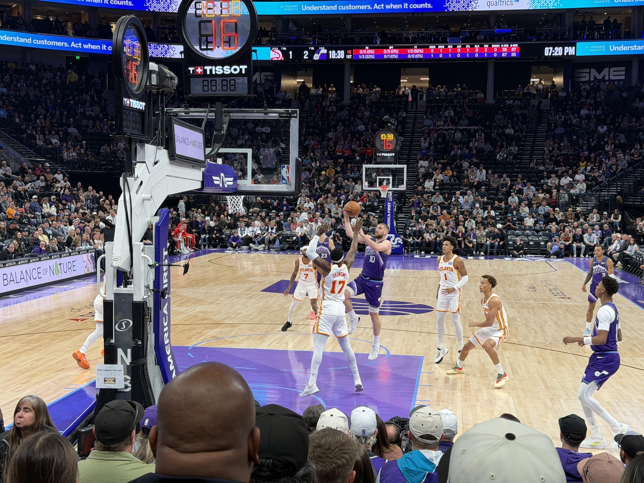 Real Fan View taken from Section 1 at Delta Center by Troy O