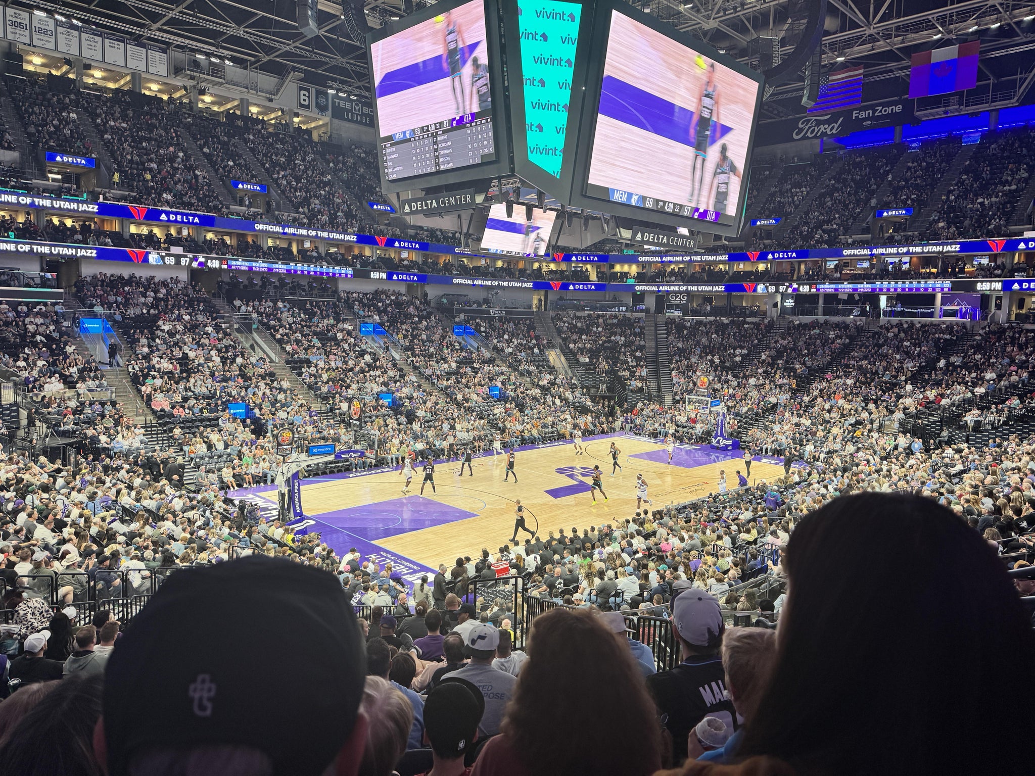Real Fan View taken from Section 10 at Delta Center by Angie H