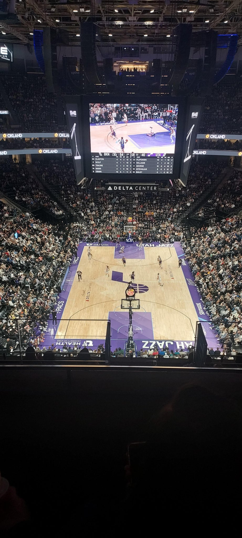 Real Fan View taken from Section 102 at Delta Center by Meggin B