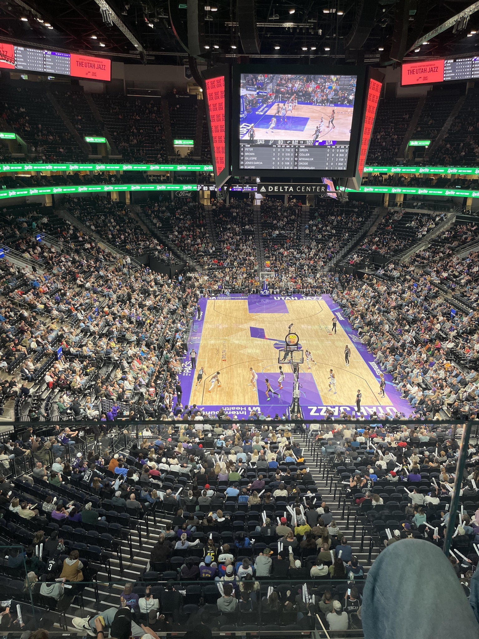 Real Fan View taken from Section 105 at Delta Center by Alex C