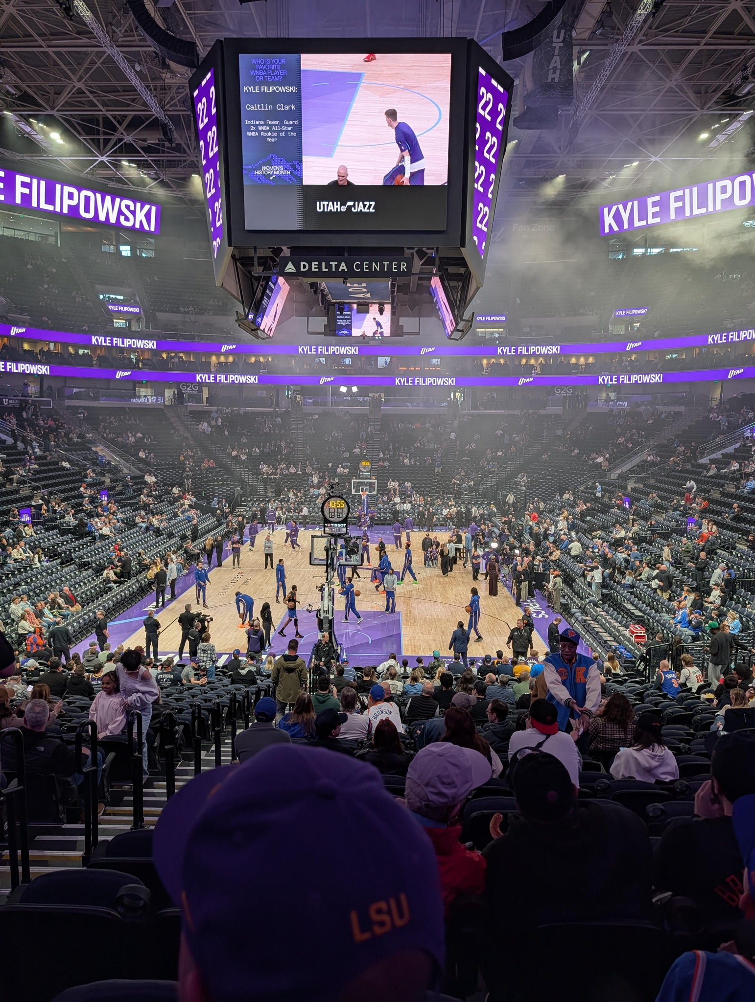Real Fan View taken from Section 12 at Delta Center by Dean A