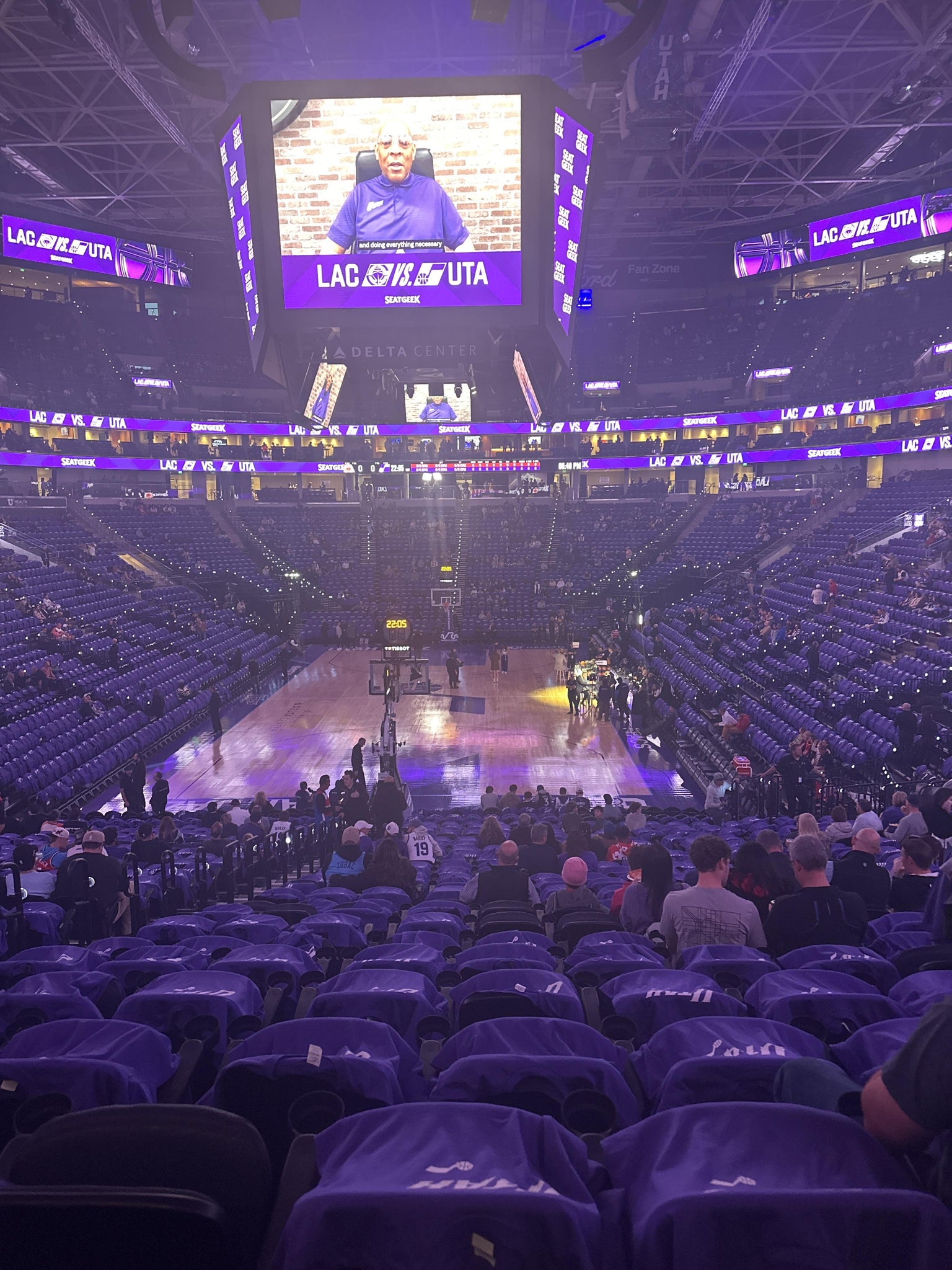 Real Fan View taken from Section 12 at Delta Center by Britton N