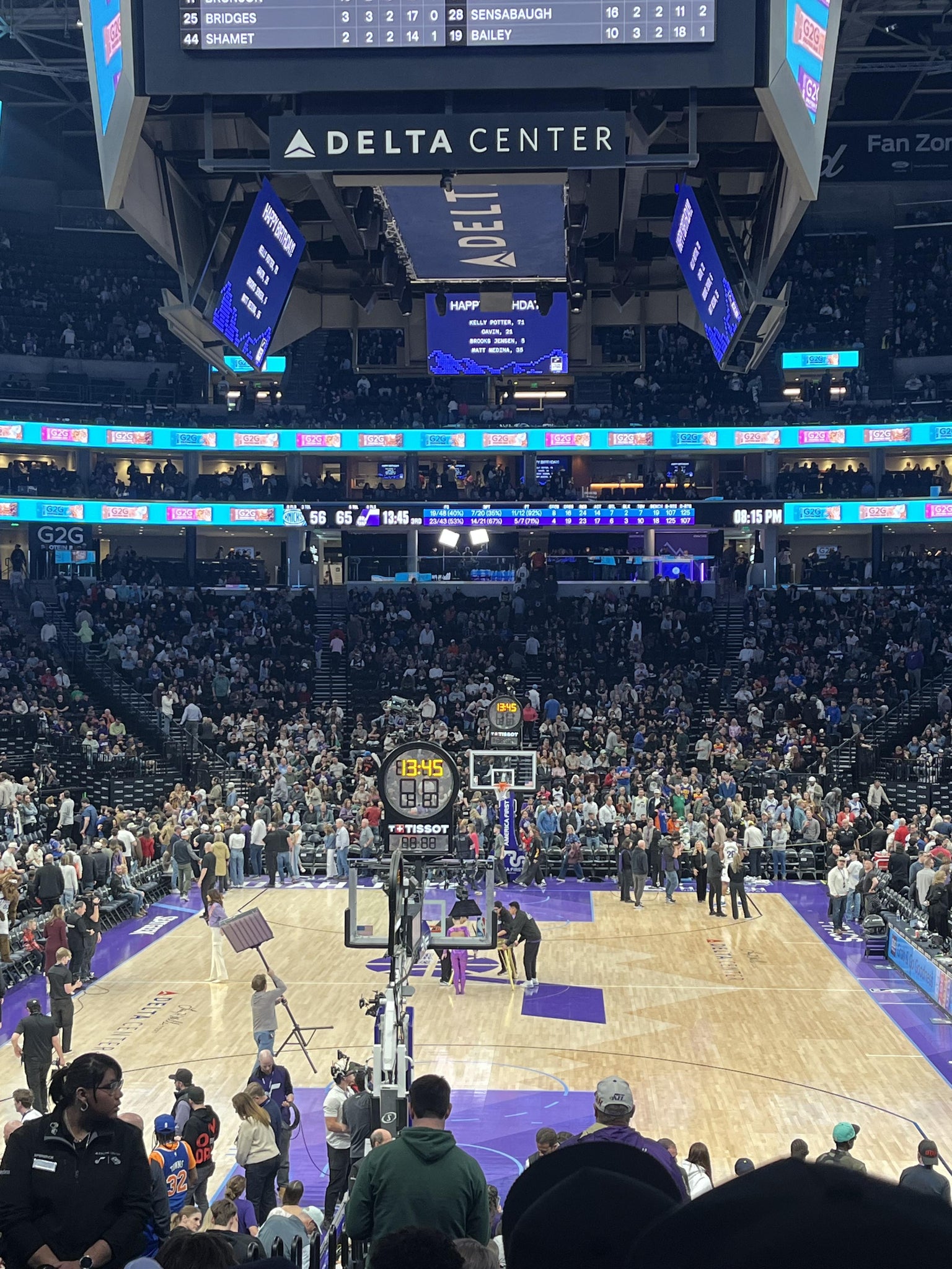 Real Fan View taken from Section 12 at Delta Center by Brittany S