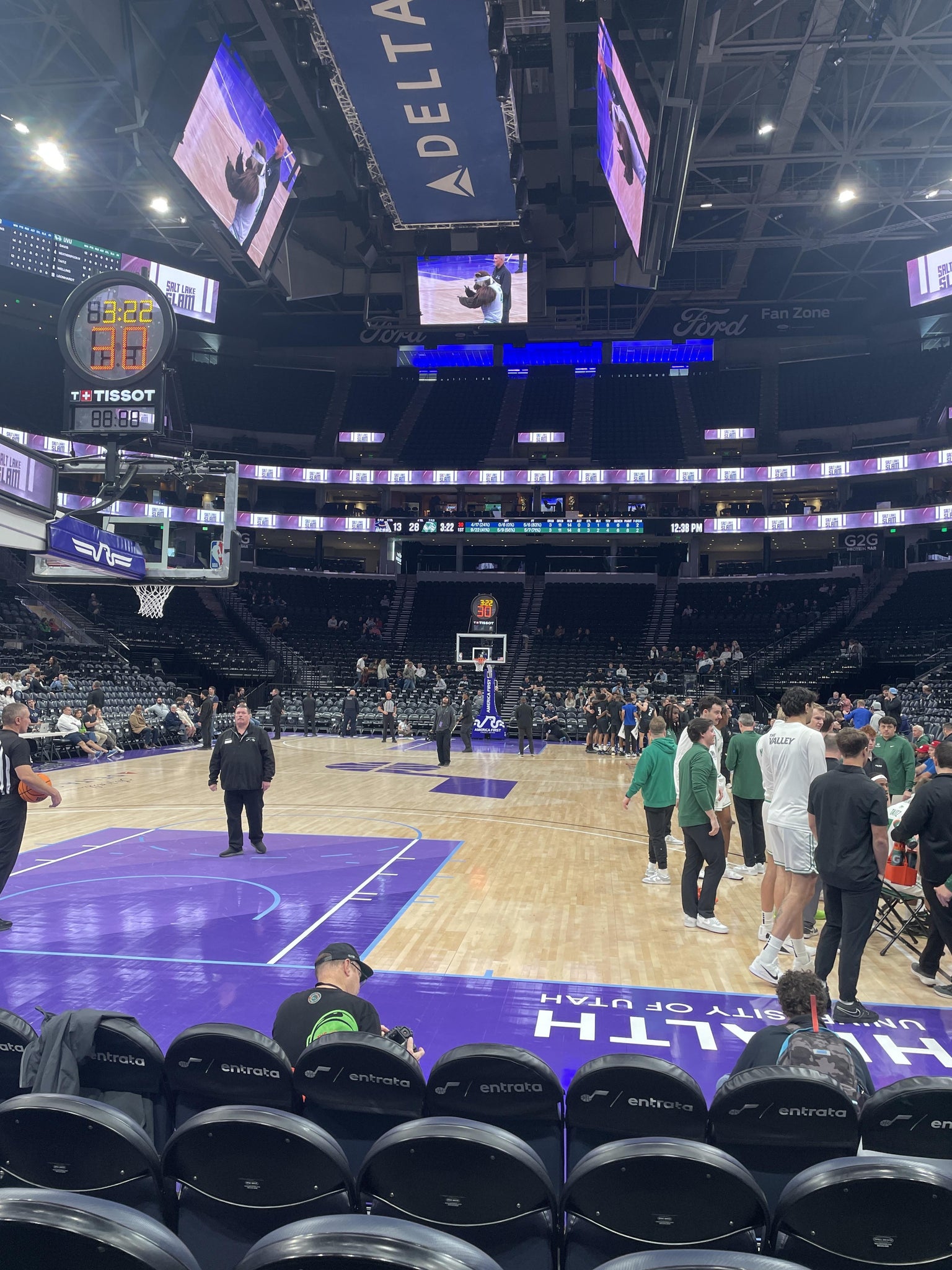 Real Fan View taken from Section 12 at Delta Center by Riley C