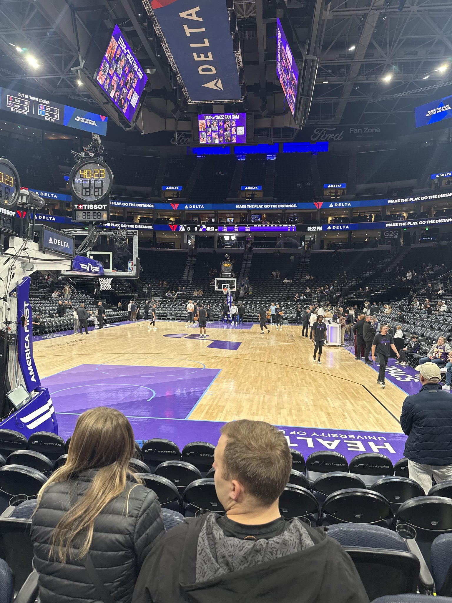 Real Fan View taken from Section 12 at Delta Center by Lucas W
