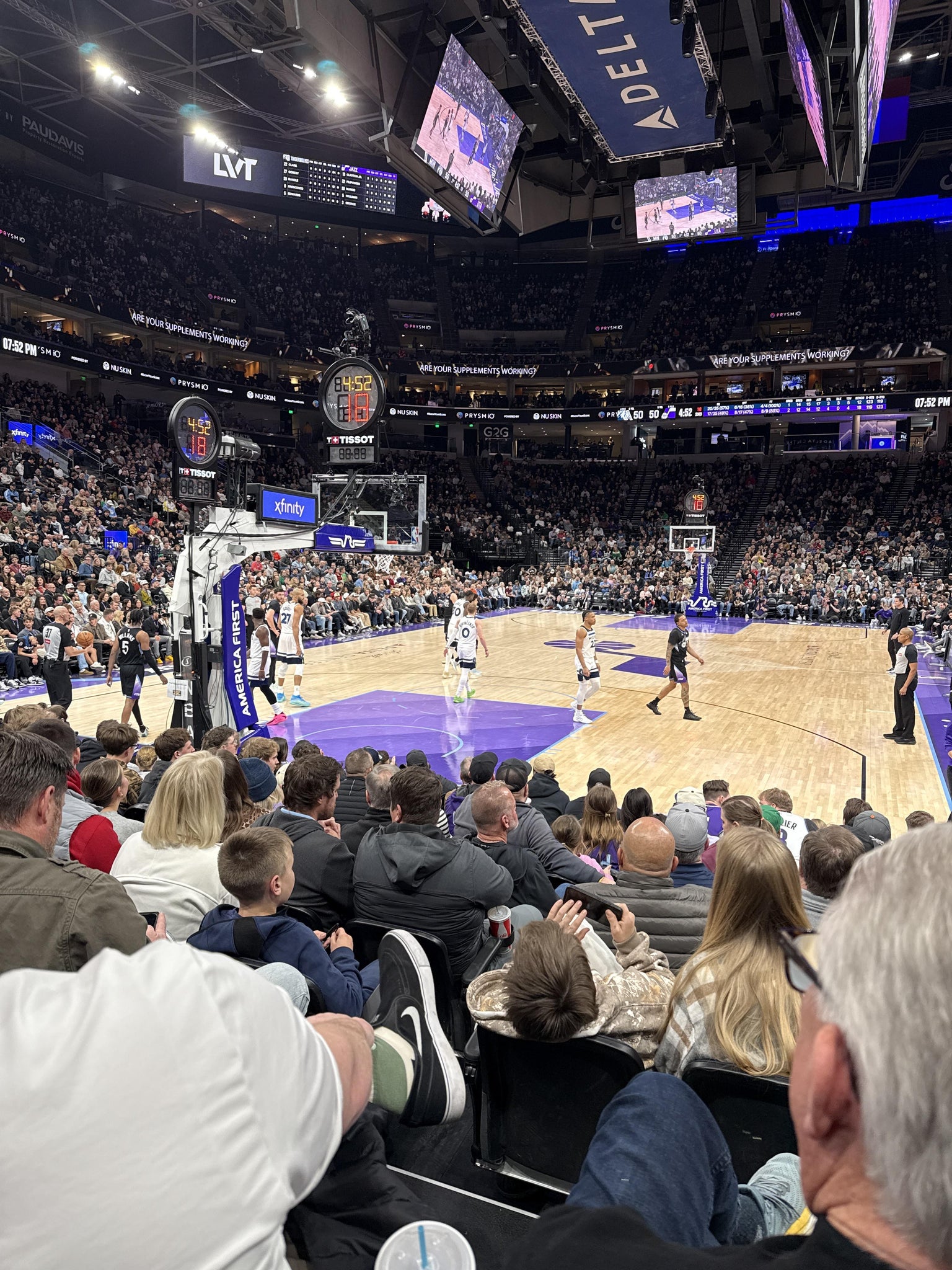 Real Fan View taken from Section 12 at Delta Center by Scott L