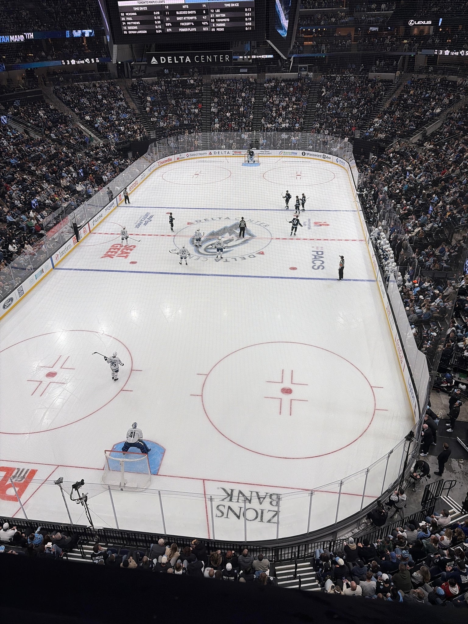 Real Fan View taken from Section 121 at Delta Center by Trenton P